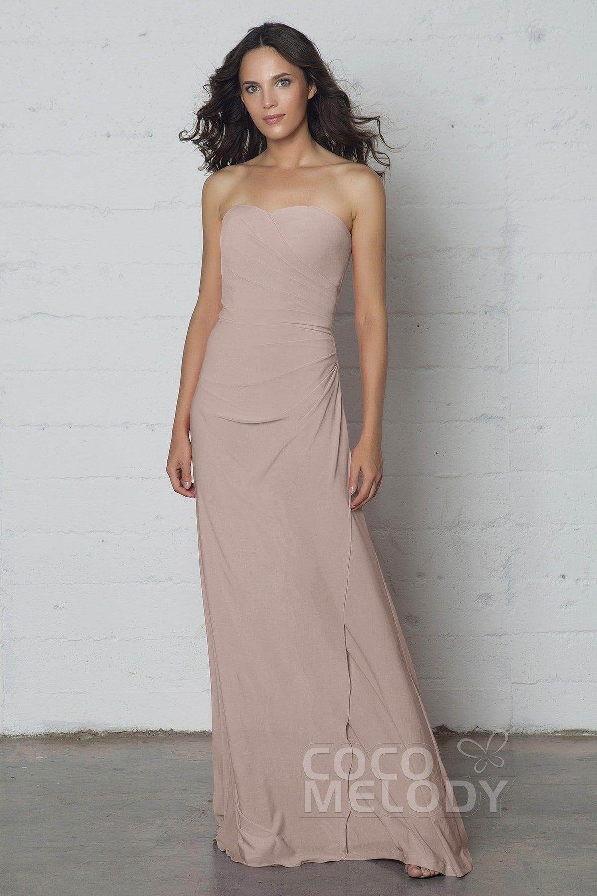 Sheath-Column Floor Length Knitted Fabric Dress COZF17018