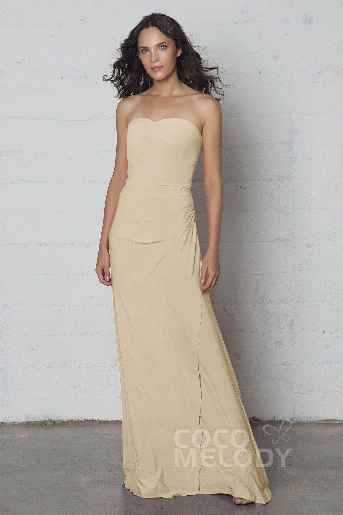 Sheath-Column Floor Length Knitted Fabric Dress COZF17018