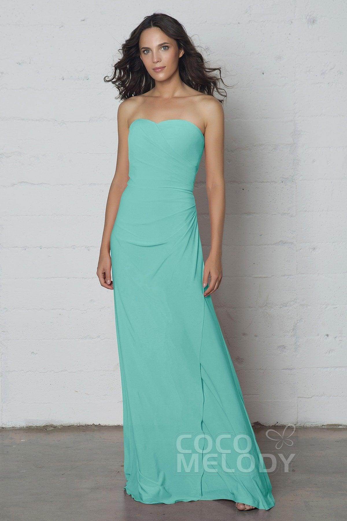Sheath-Column Floor Length Knitted Fabric Dress COZF17018