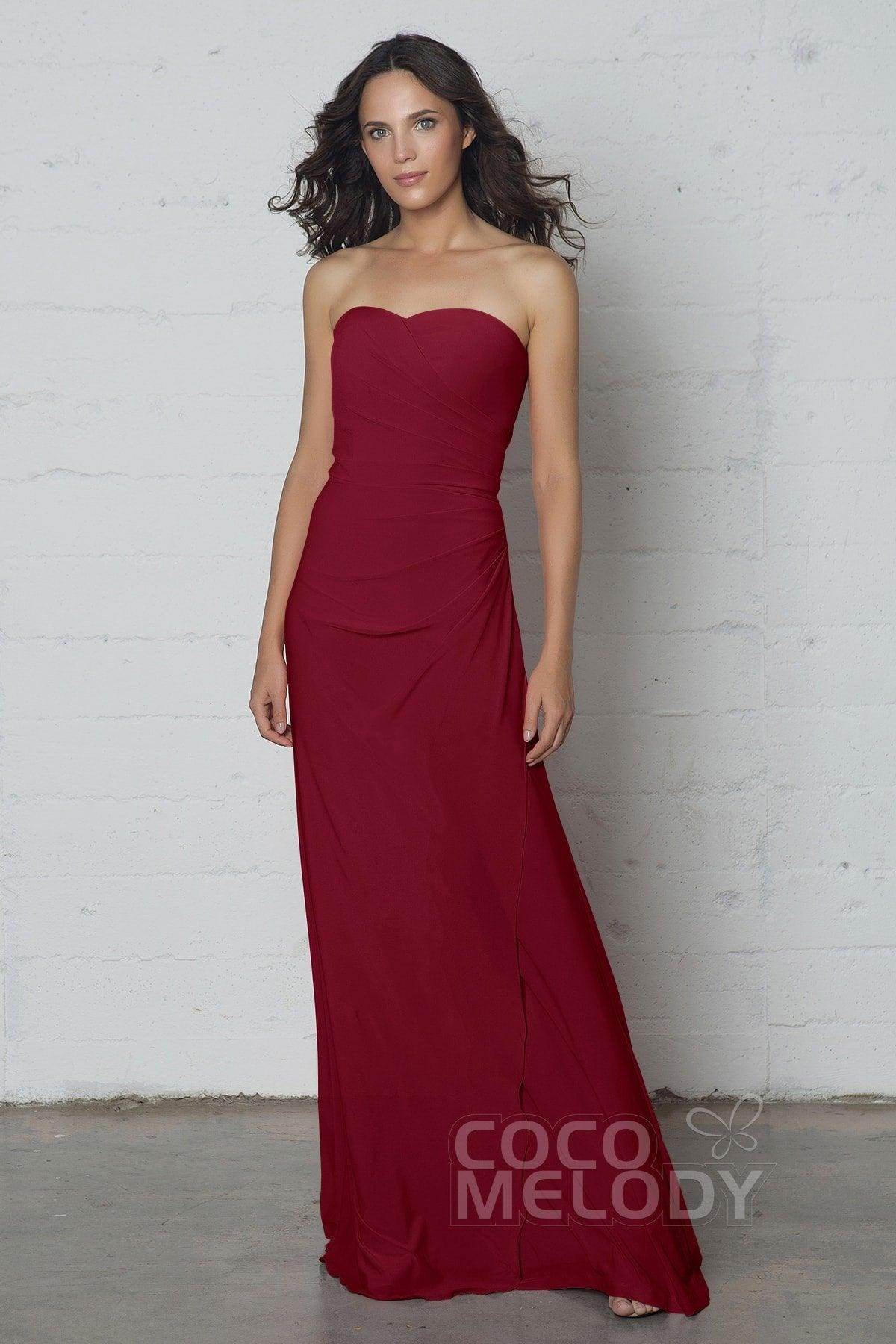 Sheath-Column Floor Length Knitted Fabric Dress COZF17018