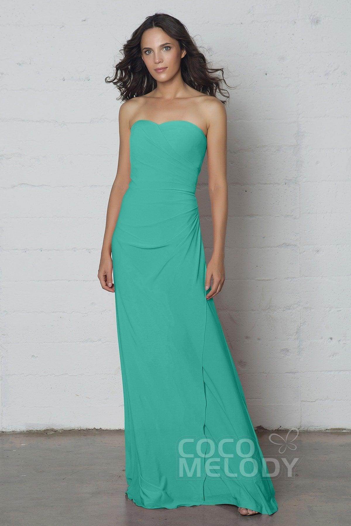 Sheath-Column Floor Length Knitted Fabric Dress COZF17018