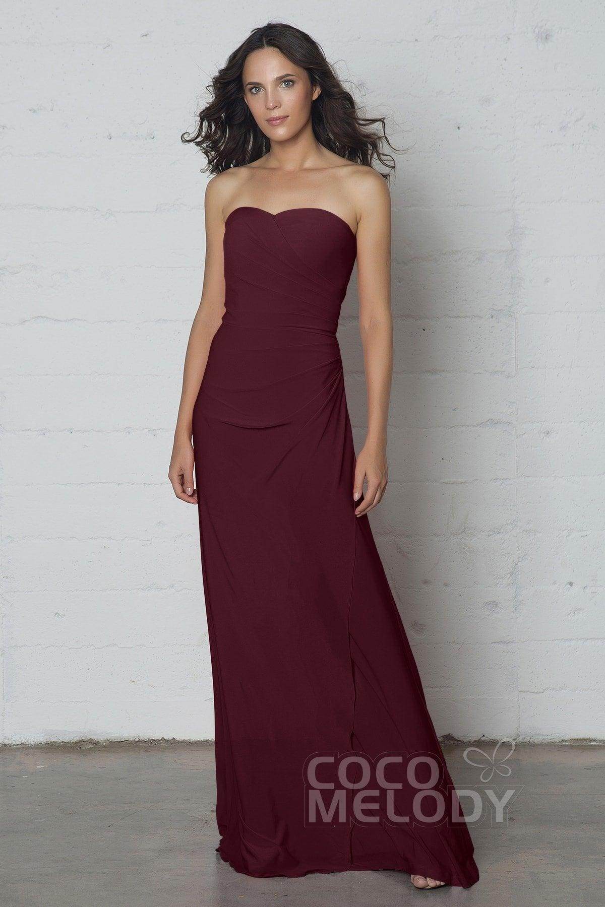Sheath-Column Floor Length Knitted Fabric Dress COZF17018