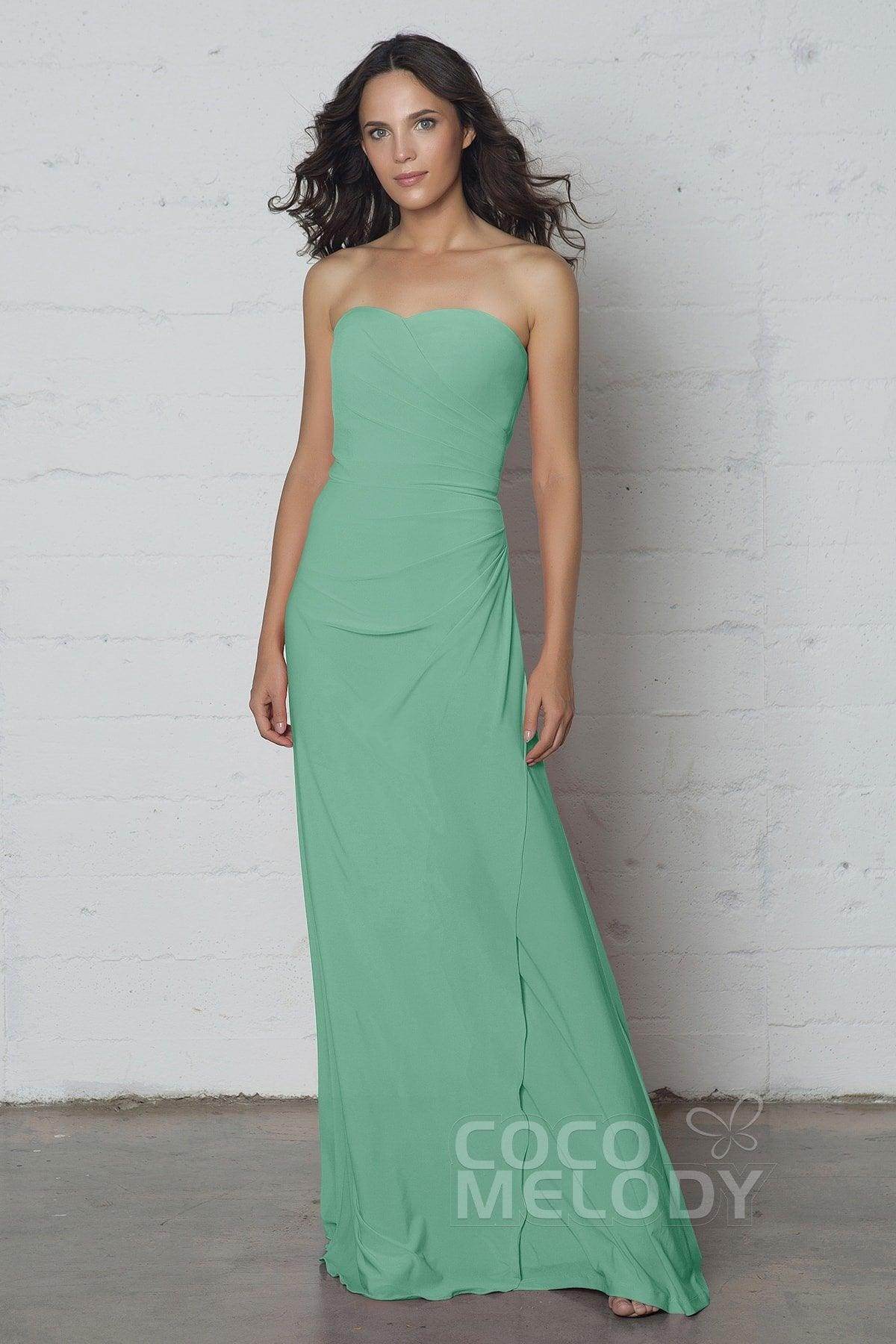 Sheath-Column Floor Length Knitted Fabric Dress COZF17018