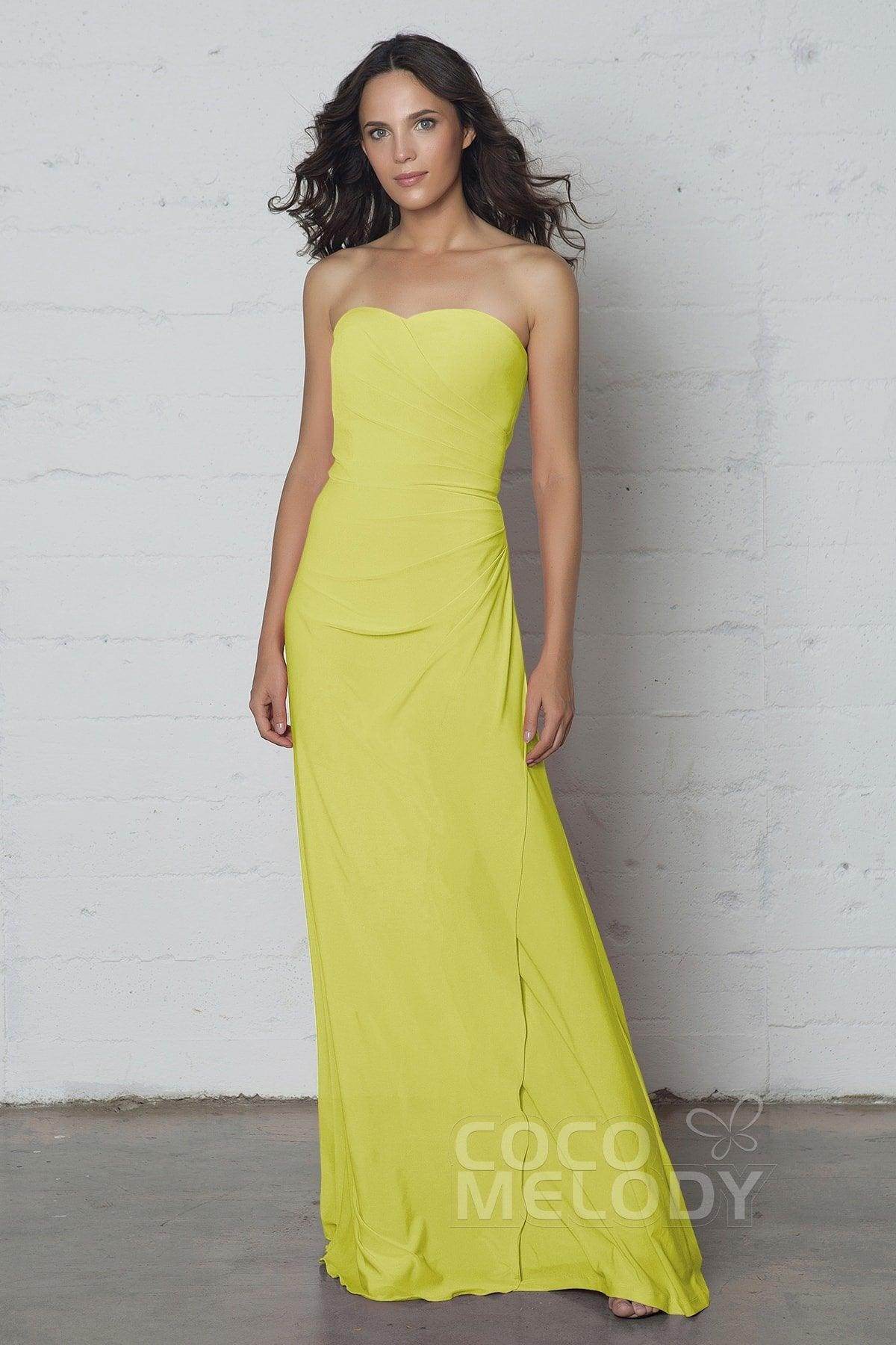 Sheath-Column Floor Length Knitted Fabric Dress COZF17018