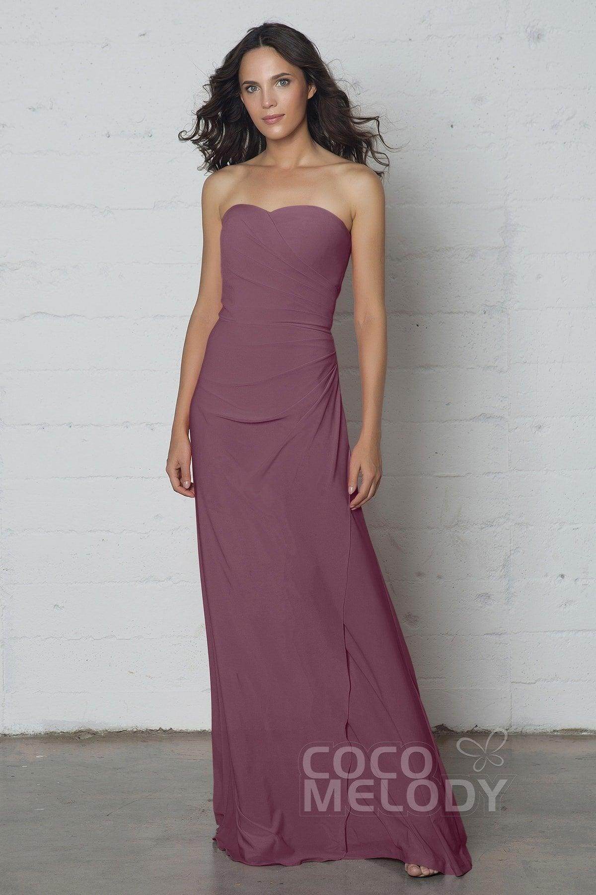 Sheath-Column Floor Length Knitted Fabric Dress COZF17018