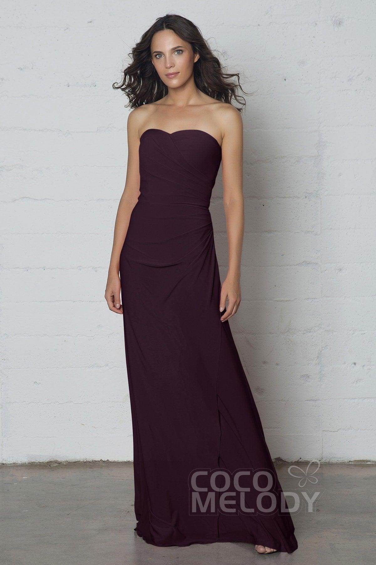 Sheath-Column Floor Length Knitted Fabric Dress COZF17018