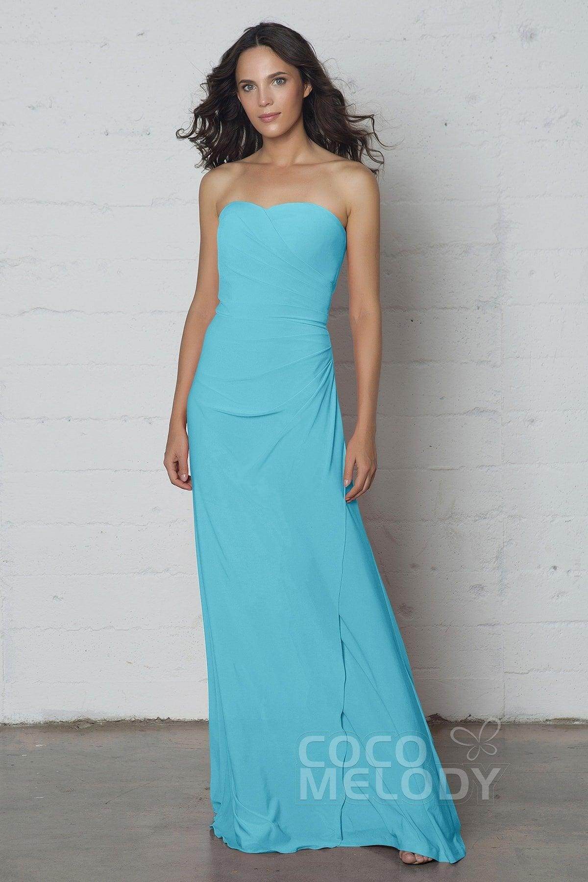 Sheath-Column Floor Length Knitted Fabric Dress COZF17018