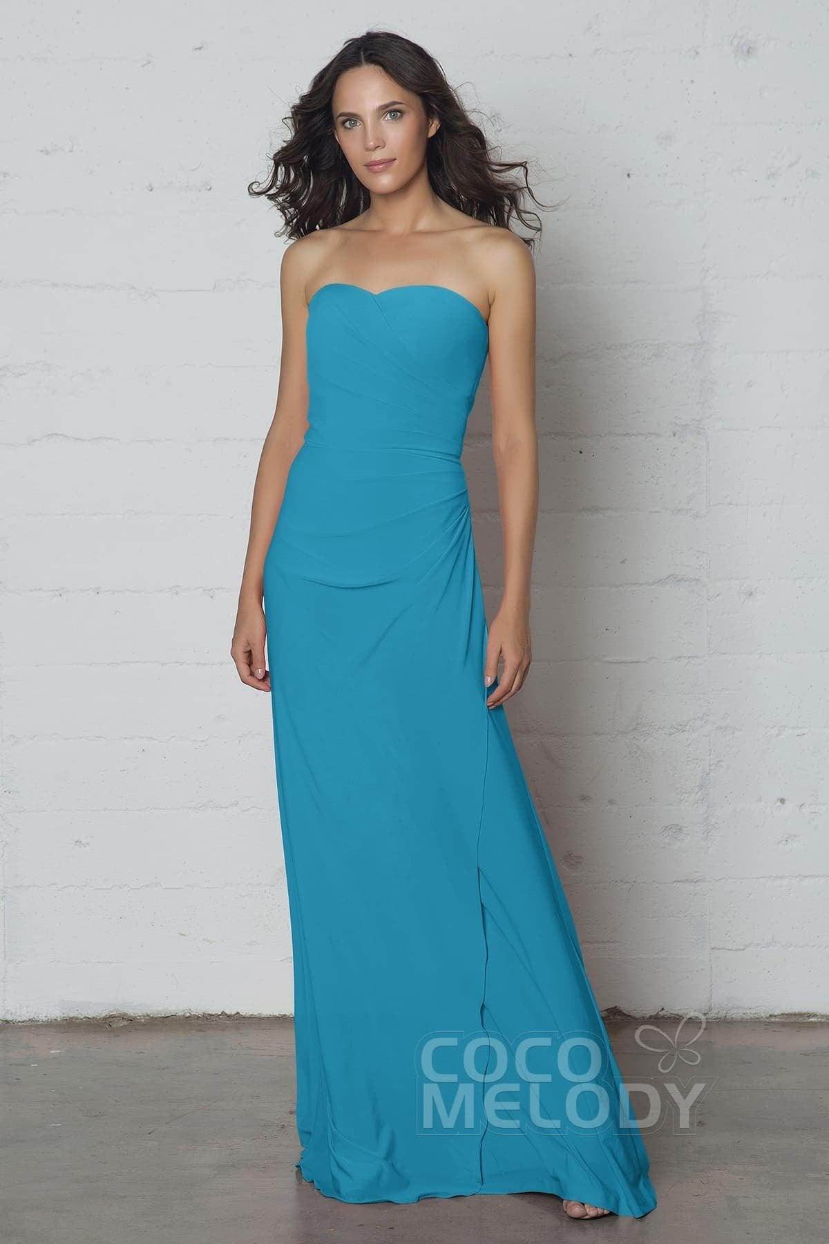 Sheath-Column Floor Length Knitted Fabric Dress COZF17018