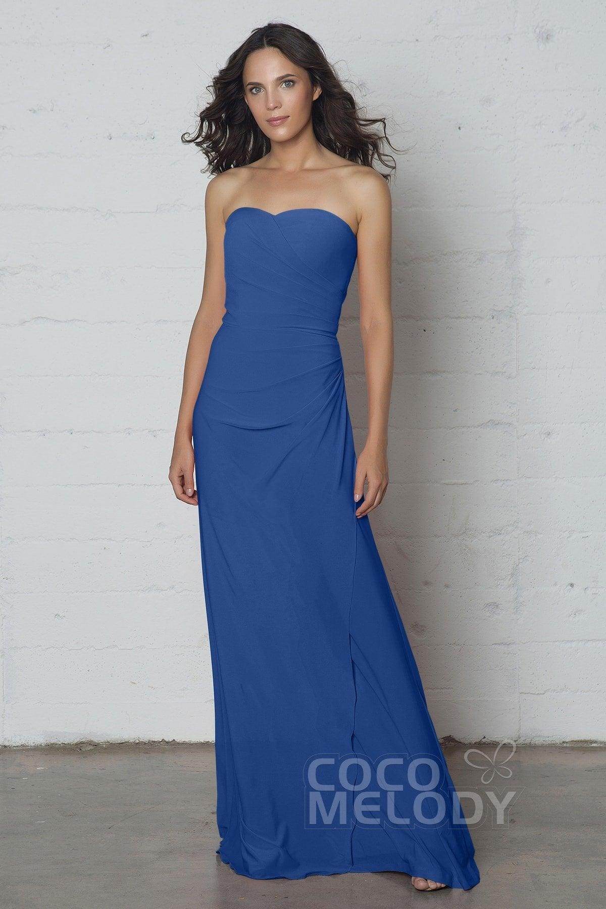 Sheath-Column Floor Length Knitted Fabric Dress COZF17018