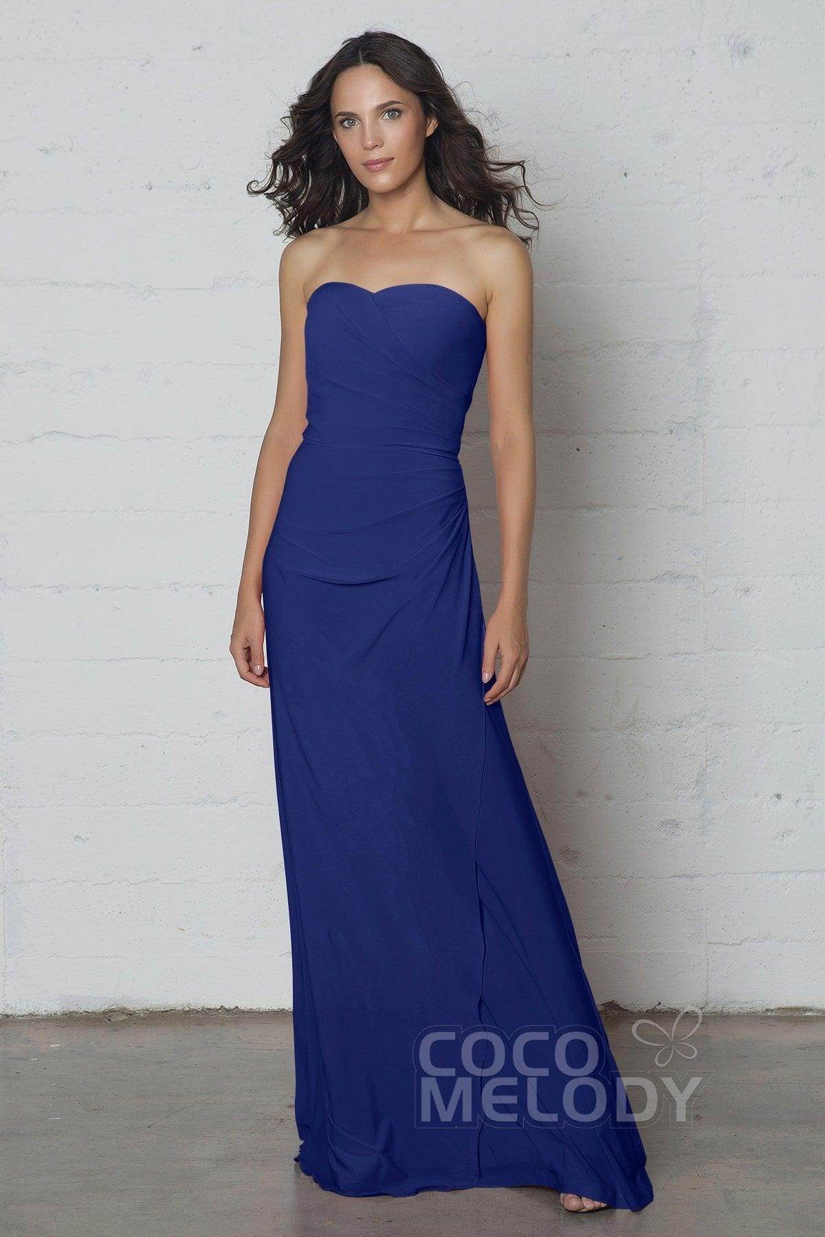 Sheath-Column Floor Length Knitted Fabric Dress COZF17018