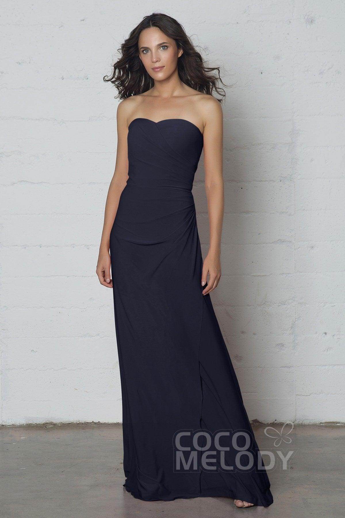 Sheath-Column Floor Length Knitted Fabric Dress COZF17018