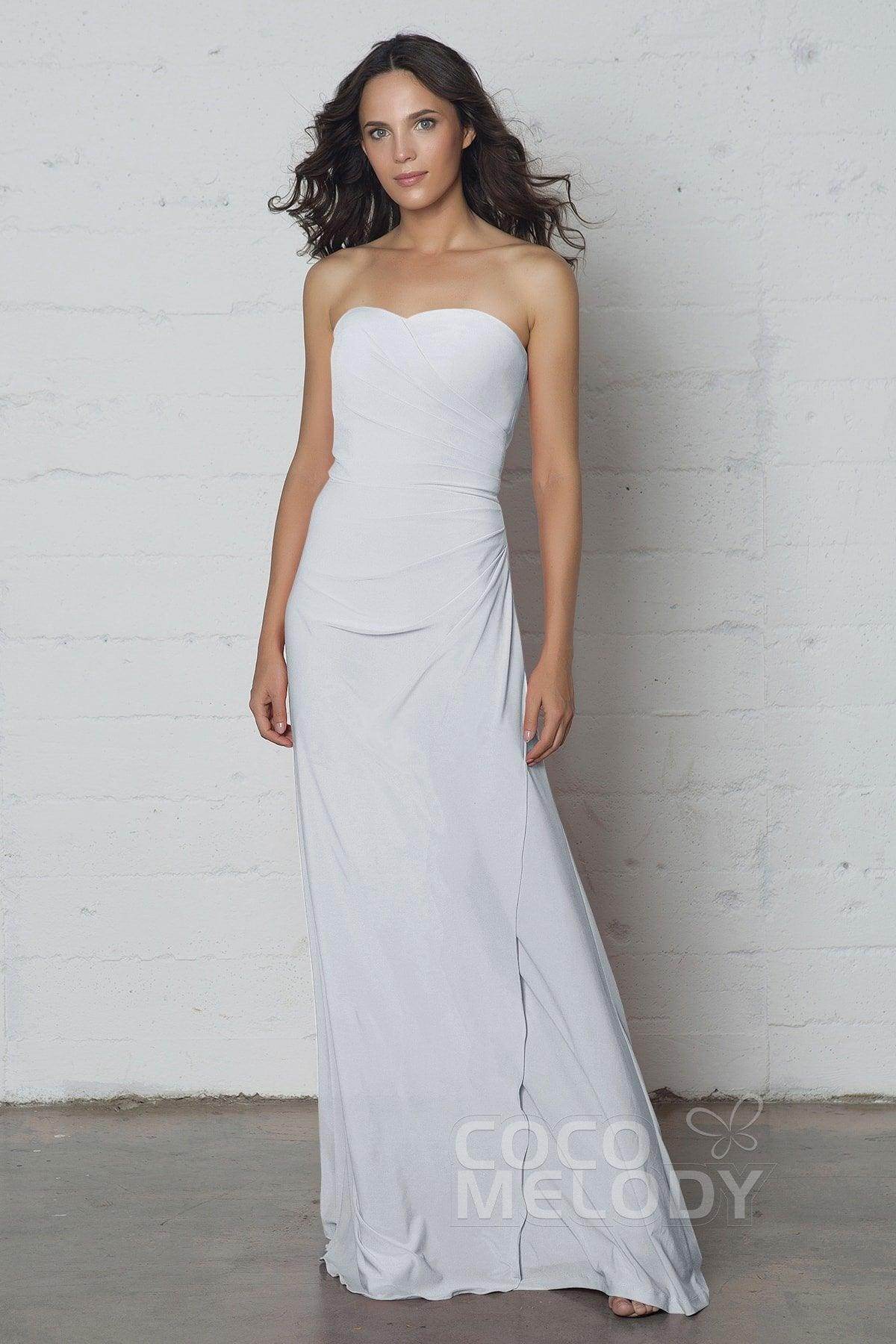 Sheath-Column Floor Length Knitted Fabric Dress COZF17018