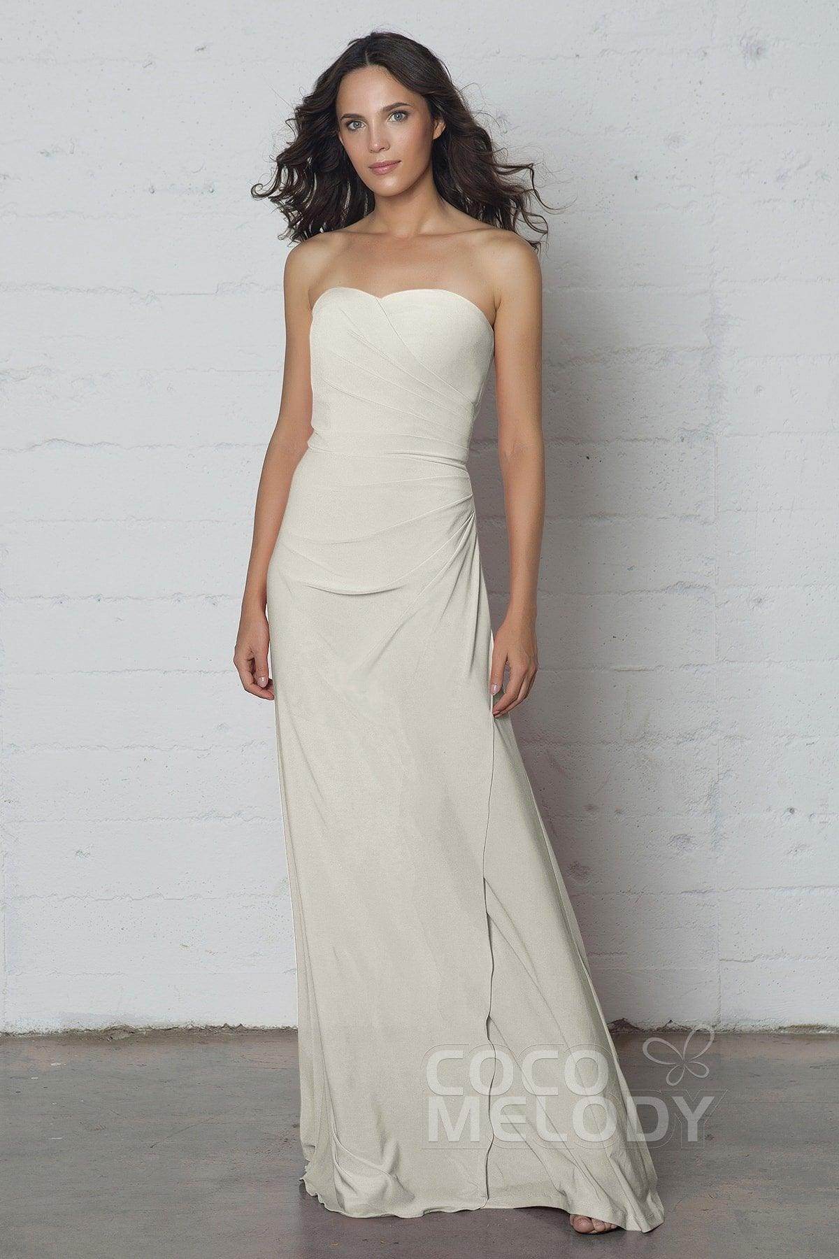 Sheath-Column Floor Length Knitted Fabric Dress COZF17018