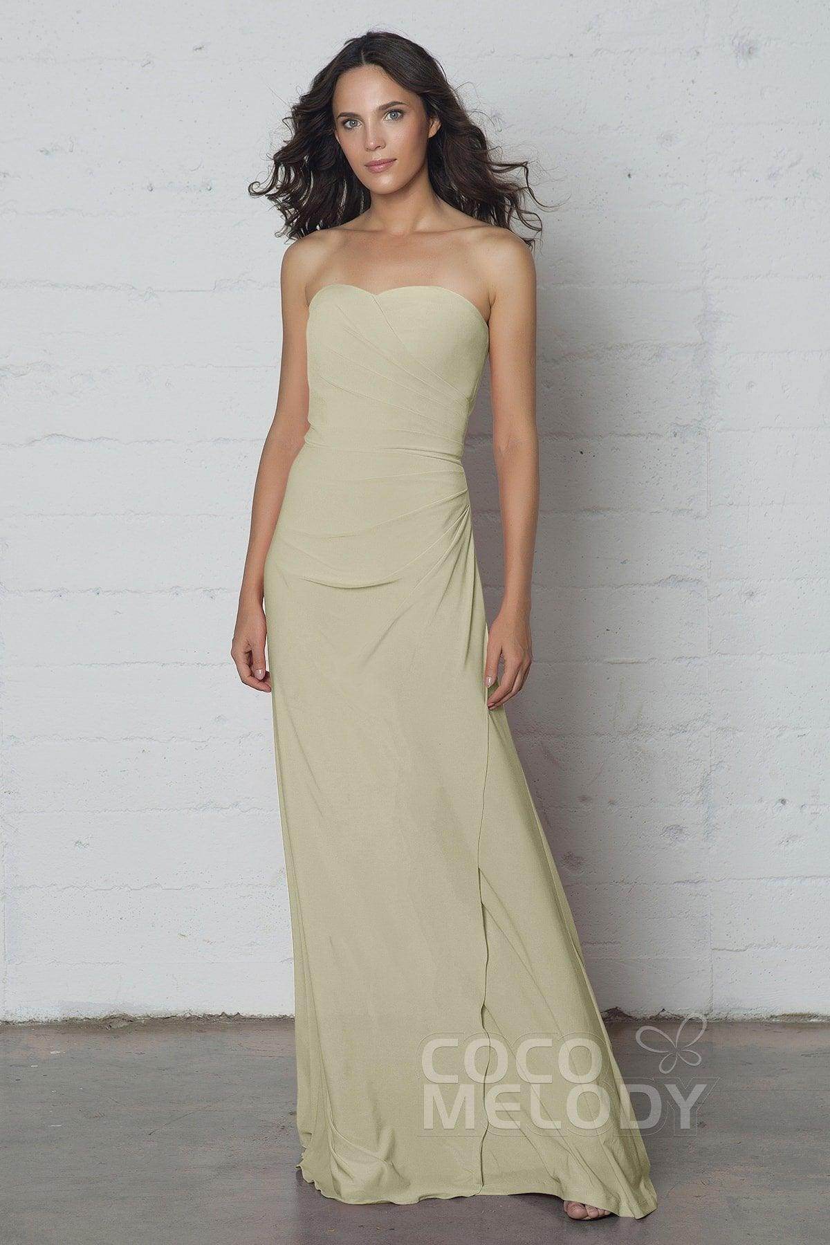 Sheath-Column Floor Length Knitted Fabric Dress COZF17018