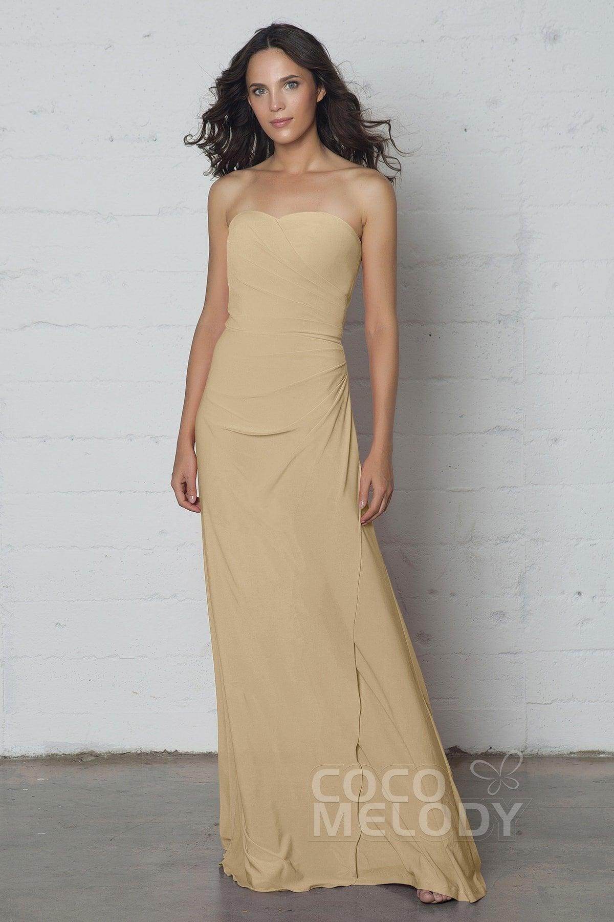Sheath-Column Floor Length Knitted Fabric Dress COZF17018
