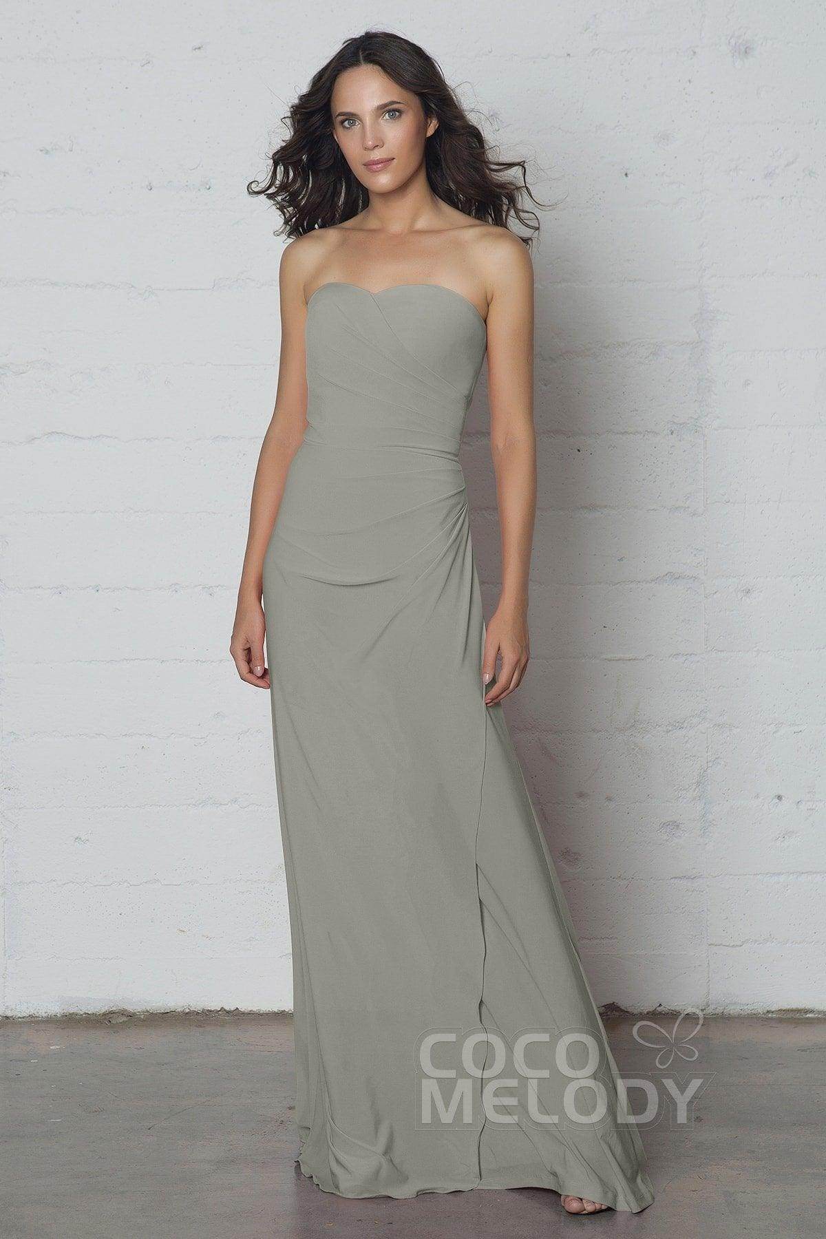 Sheath-Column Floor Length Knitted Fabric Dress COZF17018