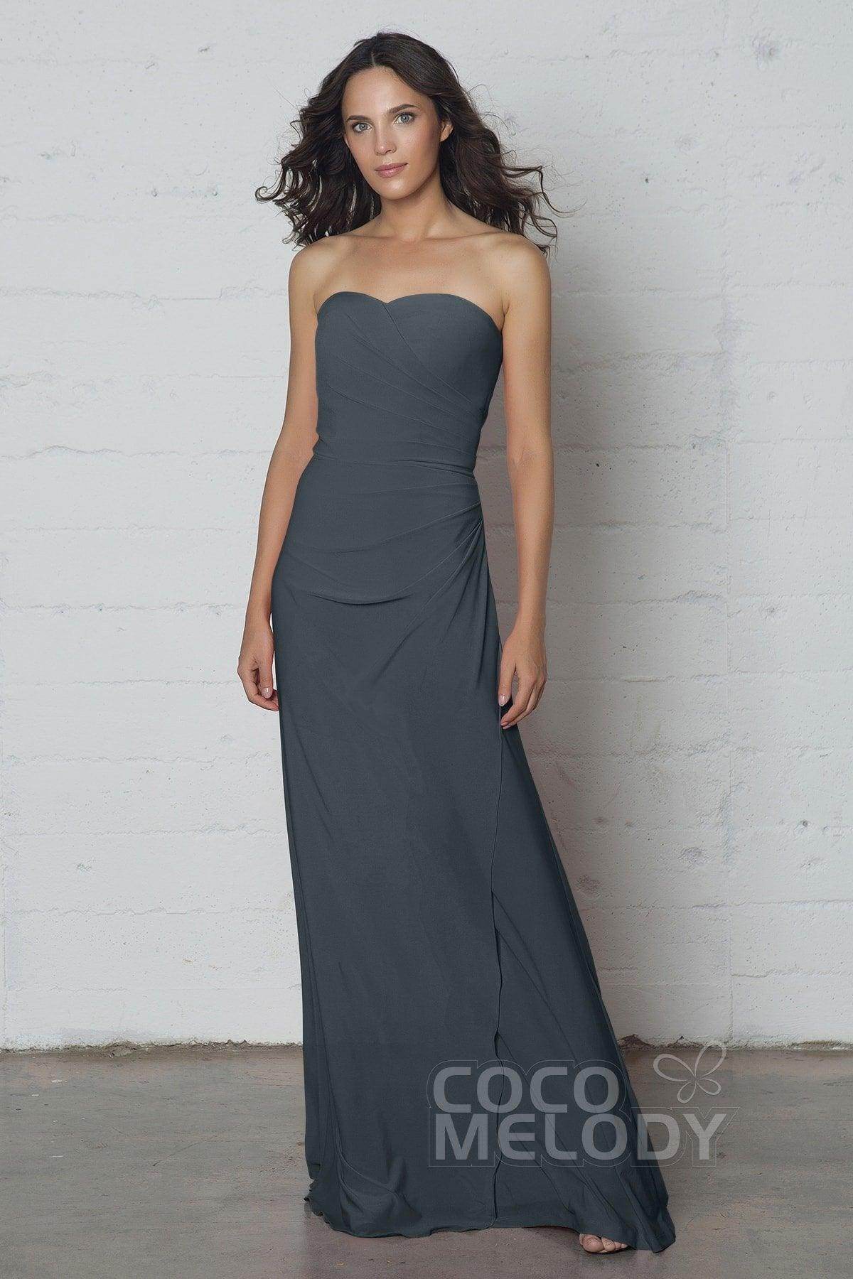 Sheath-Column Floor Length Knitted Fabric Dress COZF17018