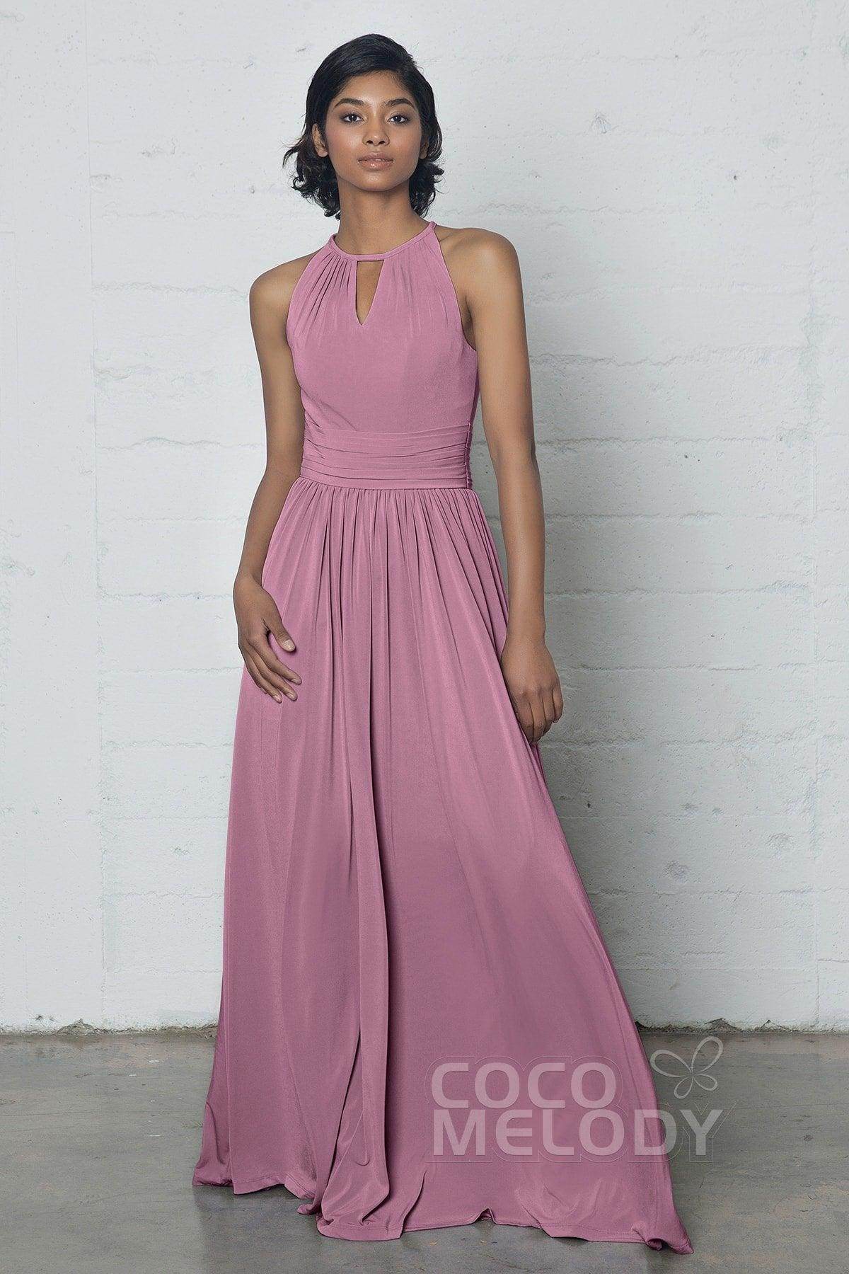Sheath-Column Floor Length Knitted Fabric Dress COZF17019