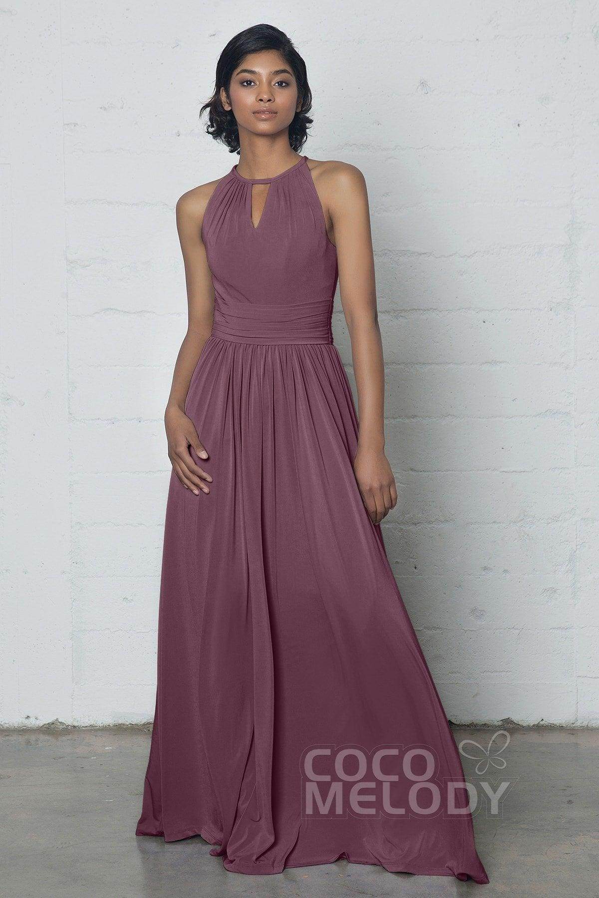 Sheath-Column Floor Length Knitted Fabric Dress COZF17019