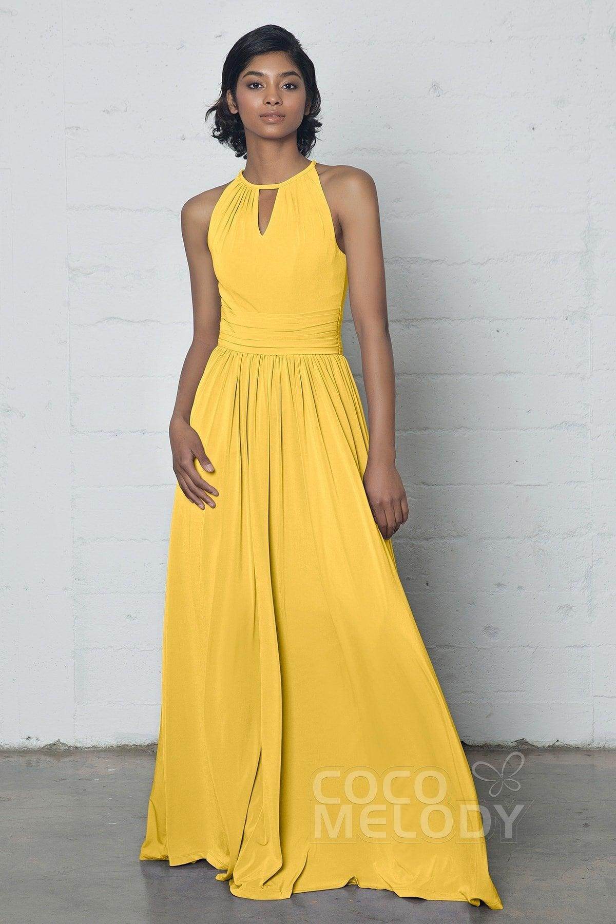 Sheath-Column Floor Length Knitted Fabric Dress COZF17019