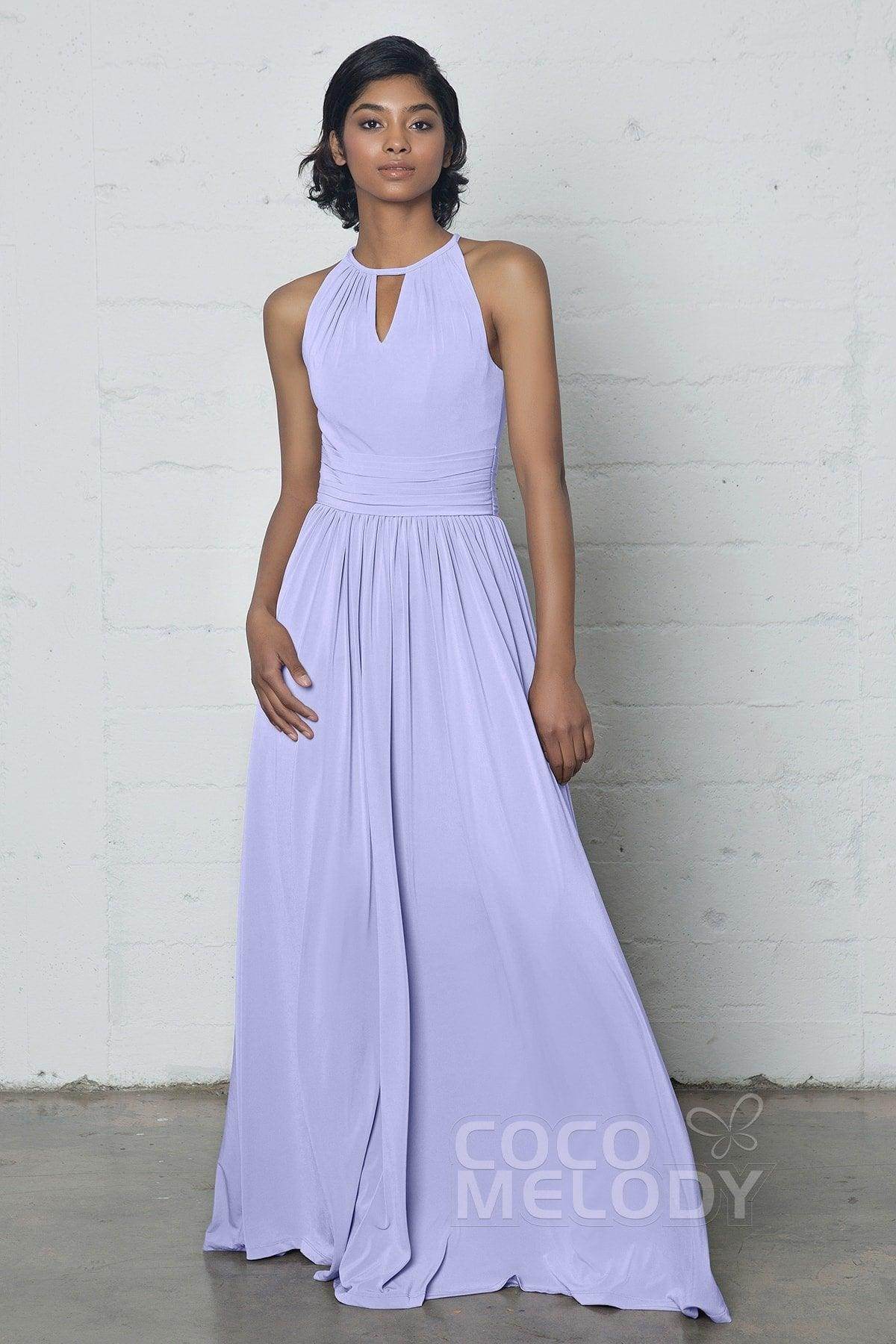 Sheath-Column Floor Length Knitted Fabric Dress COZF17019