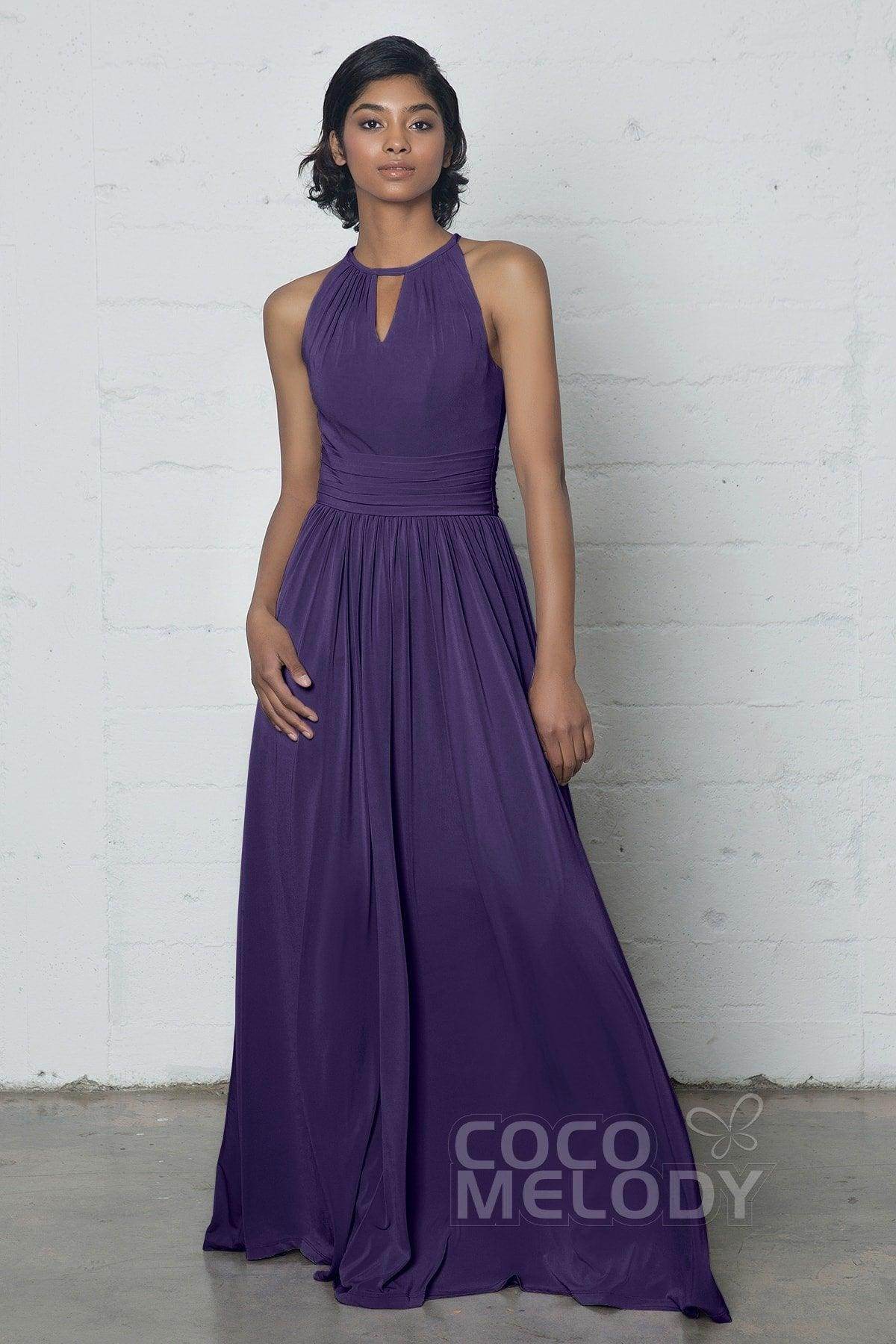 Sheath-Column Floor Length Knitted Fabric Dress COZF17019