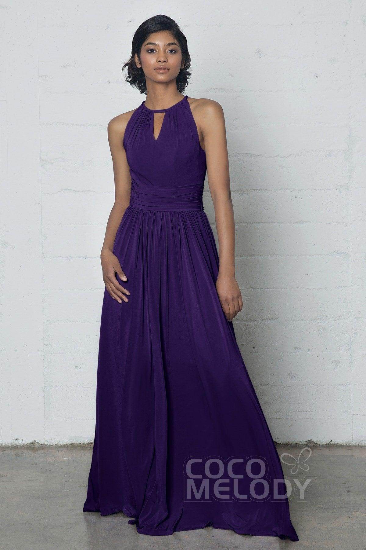 Sheath-Column Floor Length Knitted Fabric Dress COZF17019