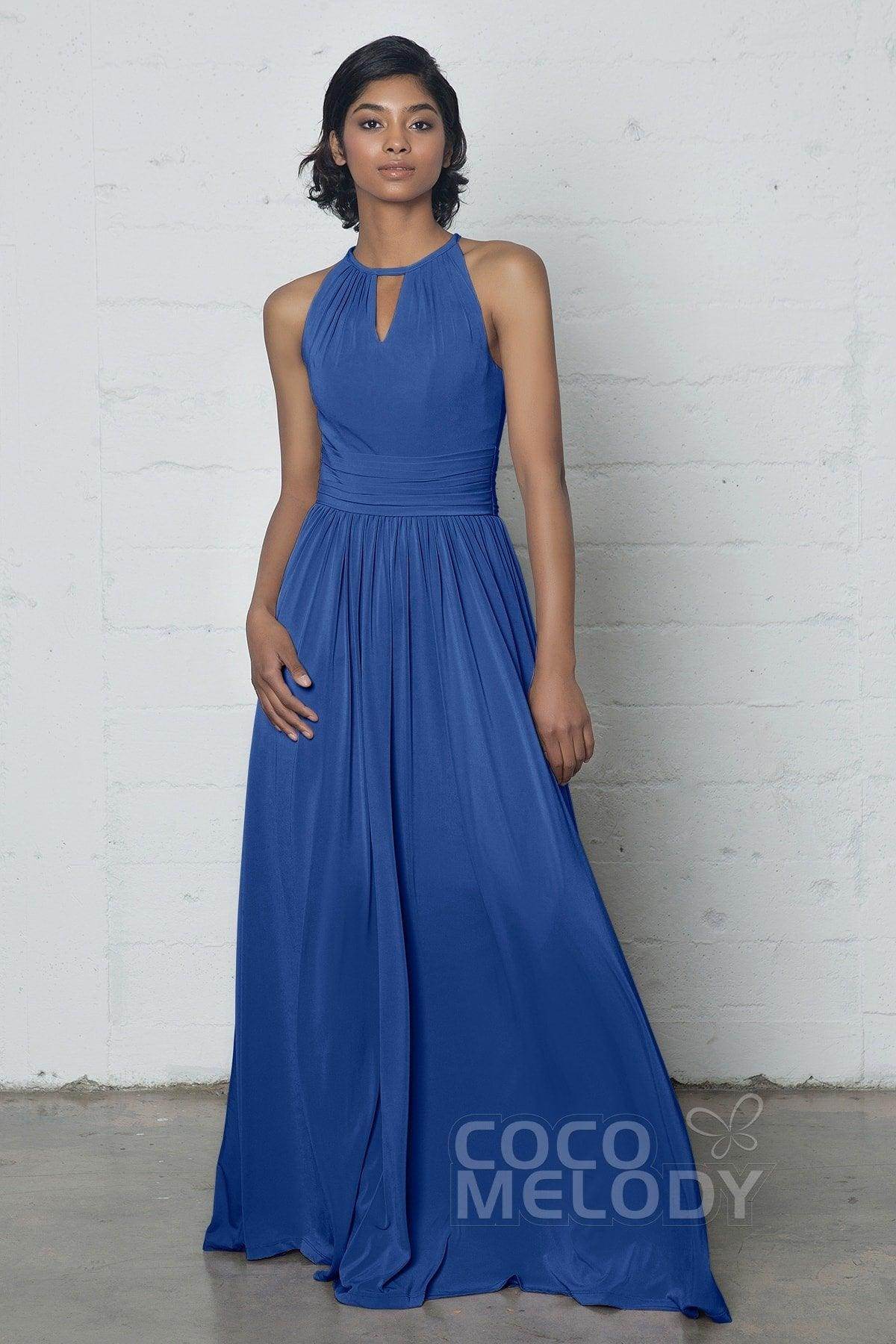 Sheath-Column Floor Length Knitted Fabric Dress COZF17019