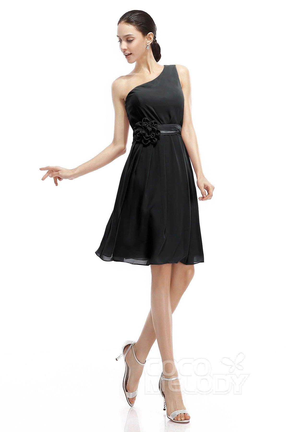 A-Line Knee Length Chiffon Bridesmaid Dresses COZK1400D