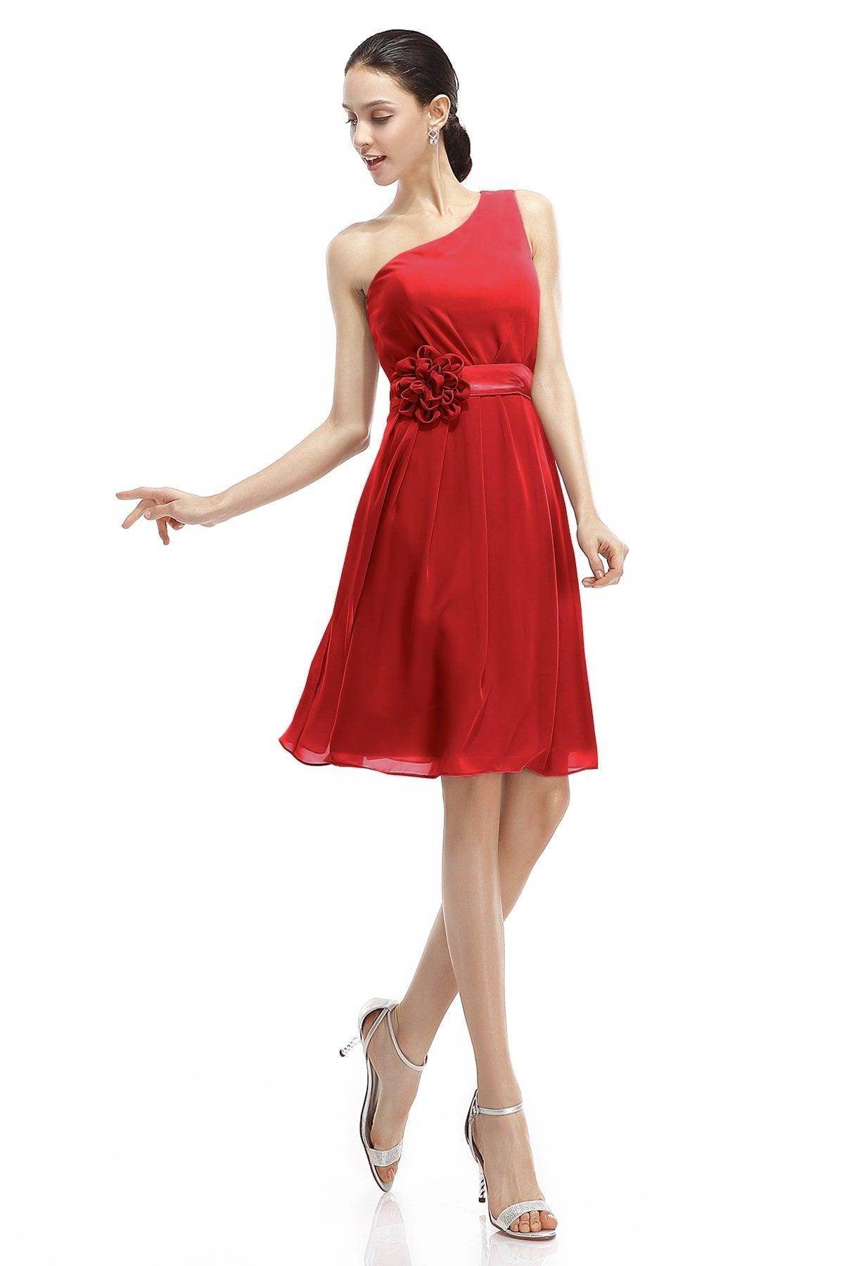 A-Line Knee Length Chiffon Bridesmaid Dresses COZK1400D