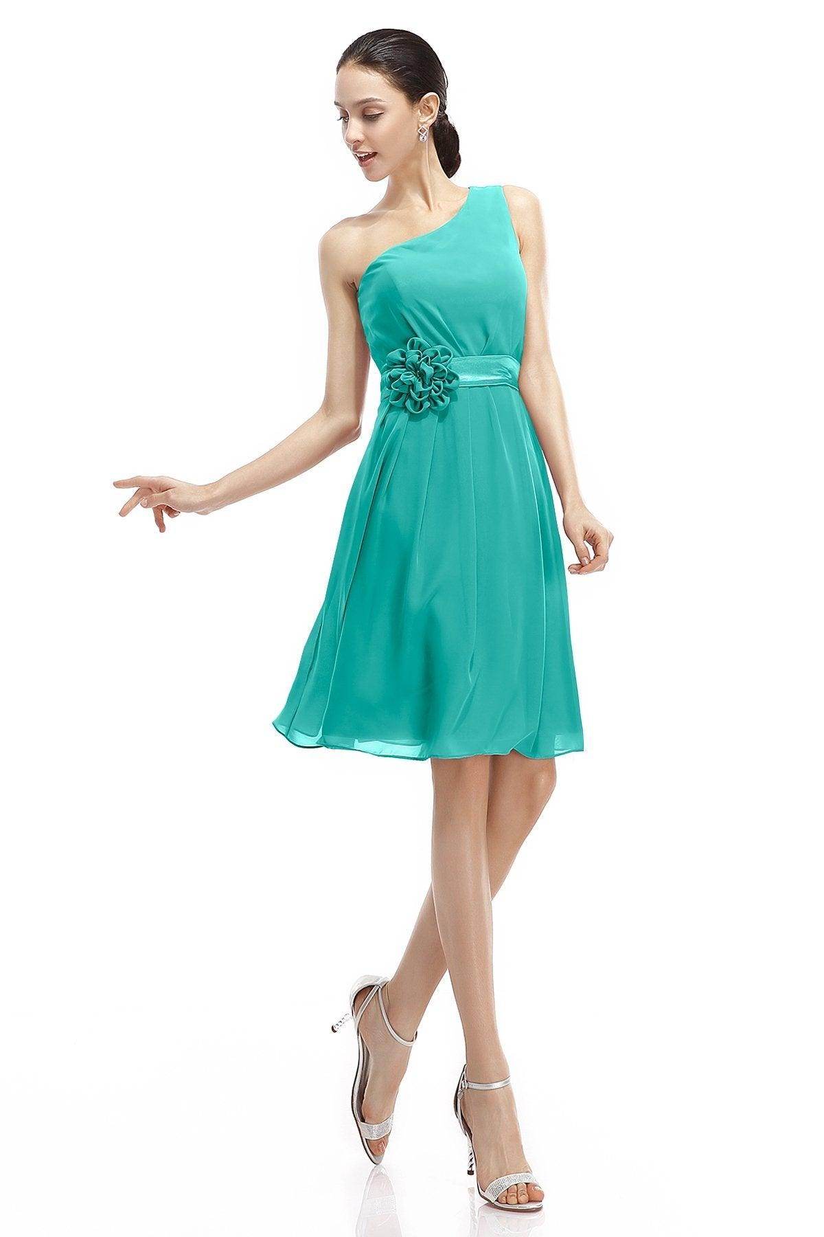 A-Line Knee Length Chiffon Bridesmaid Dresses COZK1400D