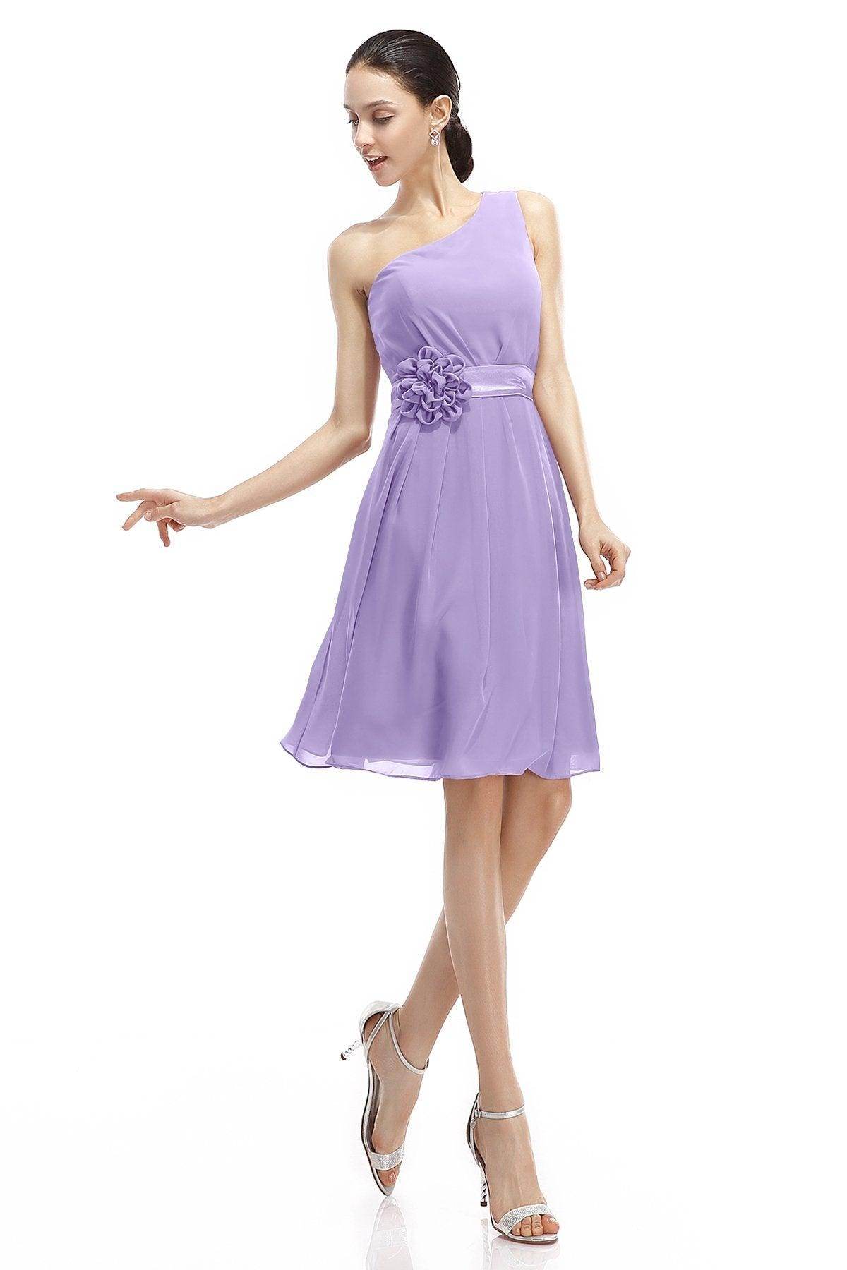 A-Line Knee Length Chiffon Bridesmaid Dresses COZK1400D