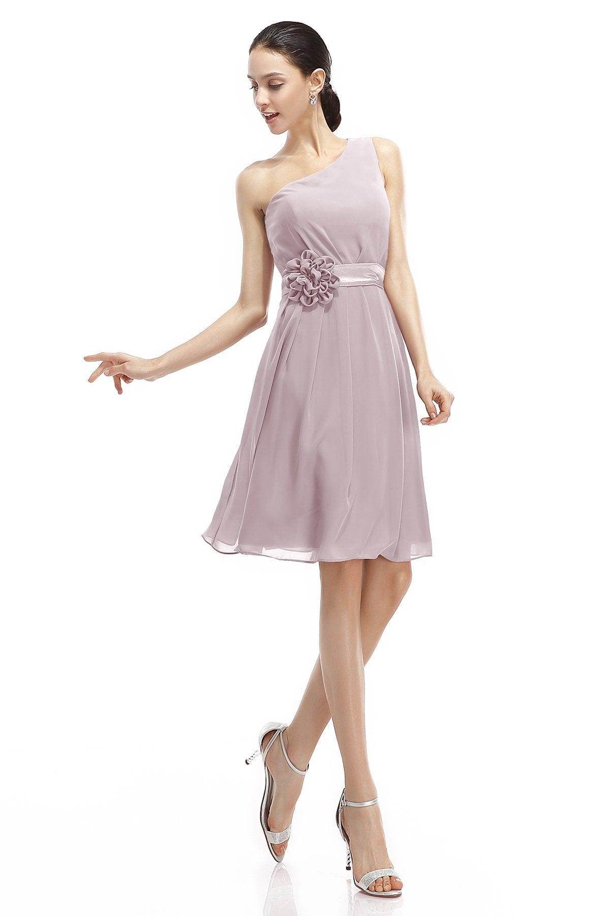 A-Line Knee Length Chiffon Bridesmaid Dresses COZK1400D