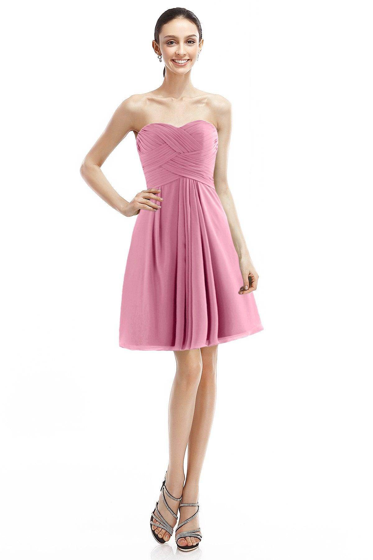 A-Line Knee Length Chiffon Bridesmaid Dress COZK14018