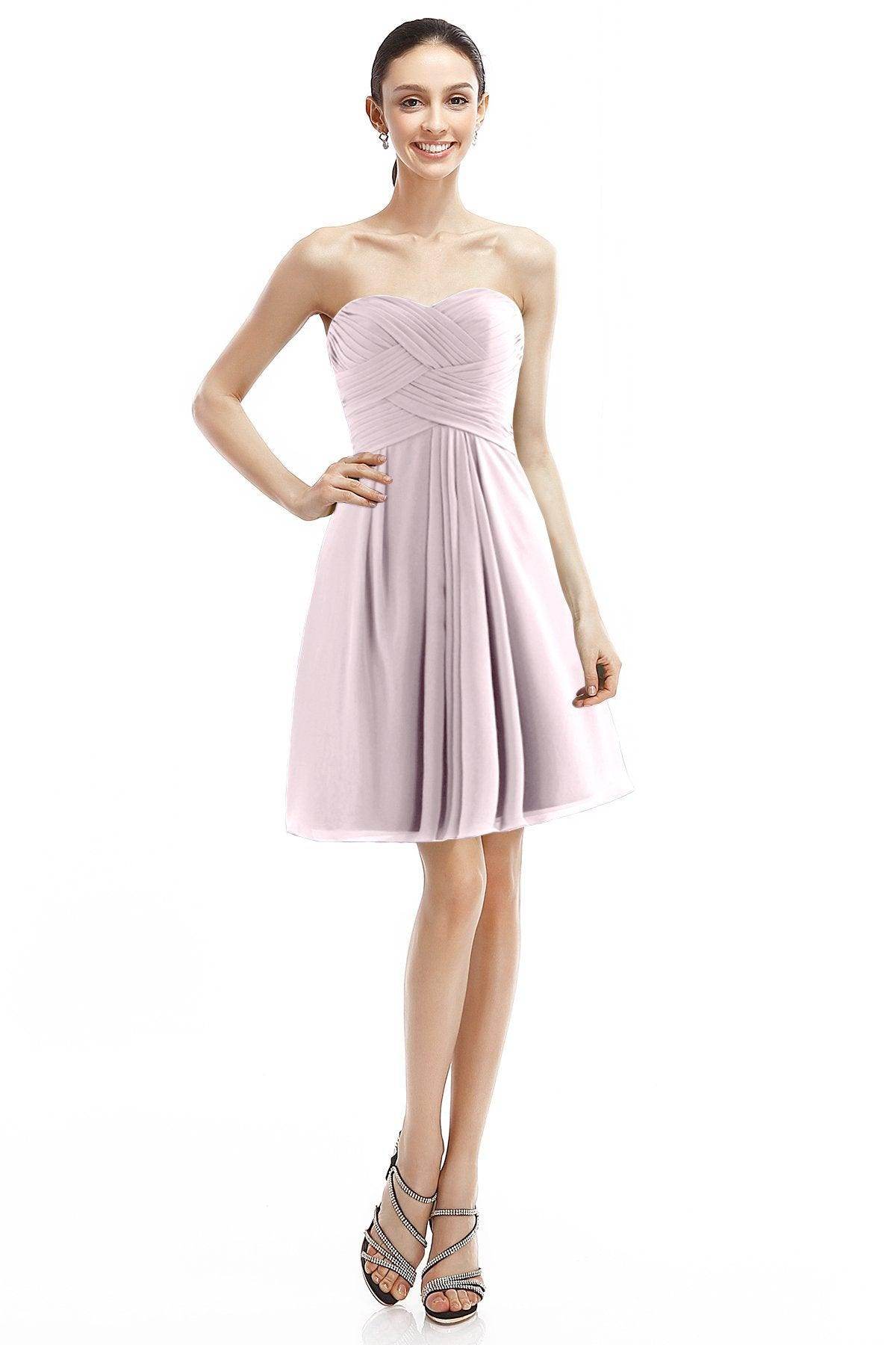 A-Line Knee Length Chiffon Bridesmaid Dress COZK14018