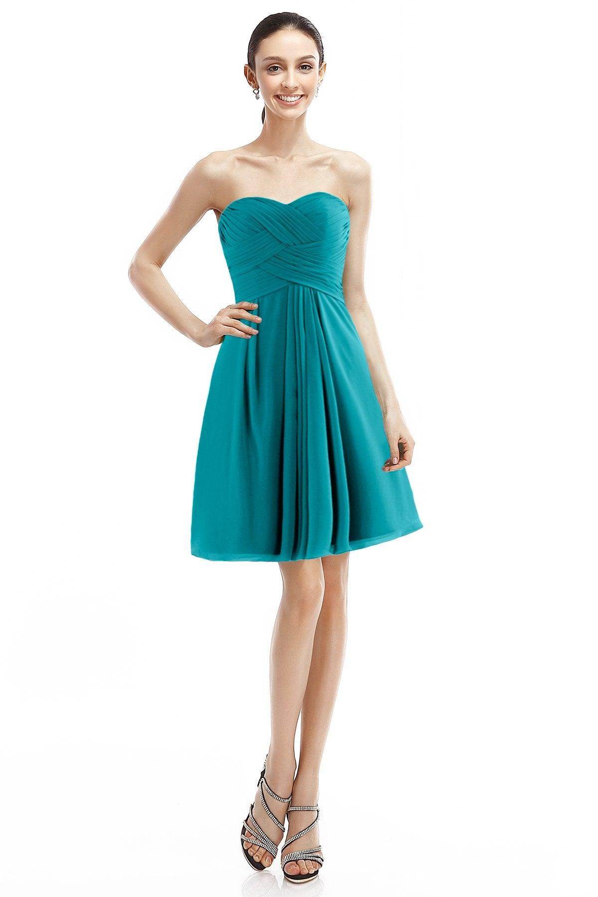 A-Line Knee Length Chiffon Bridesmaid Dress COZK14018