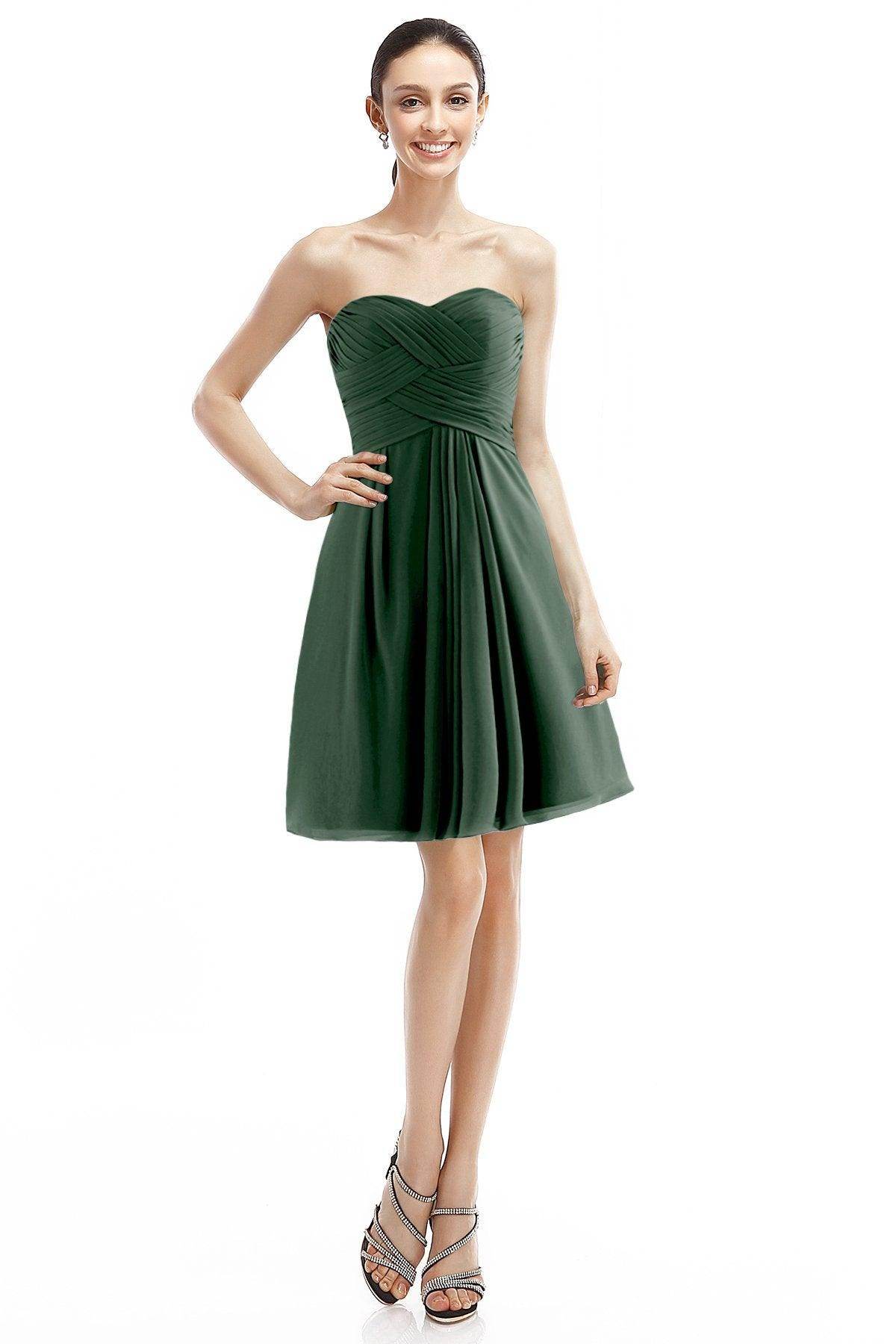 A-Line Knee Length Chiffon Bridesmaid Dress COZK14018