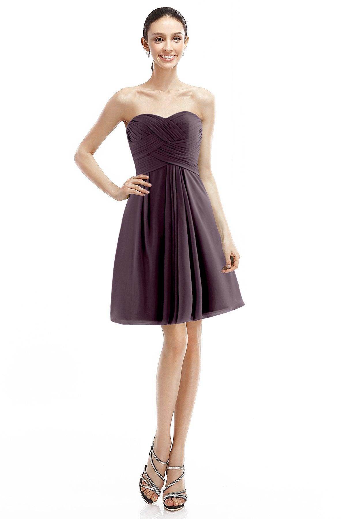 A-Line Knee Length Chiffon Bridesmaid Dress COZK14018