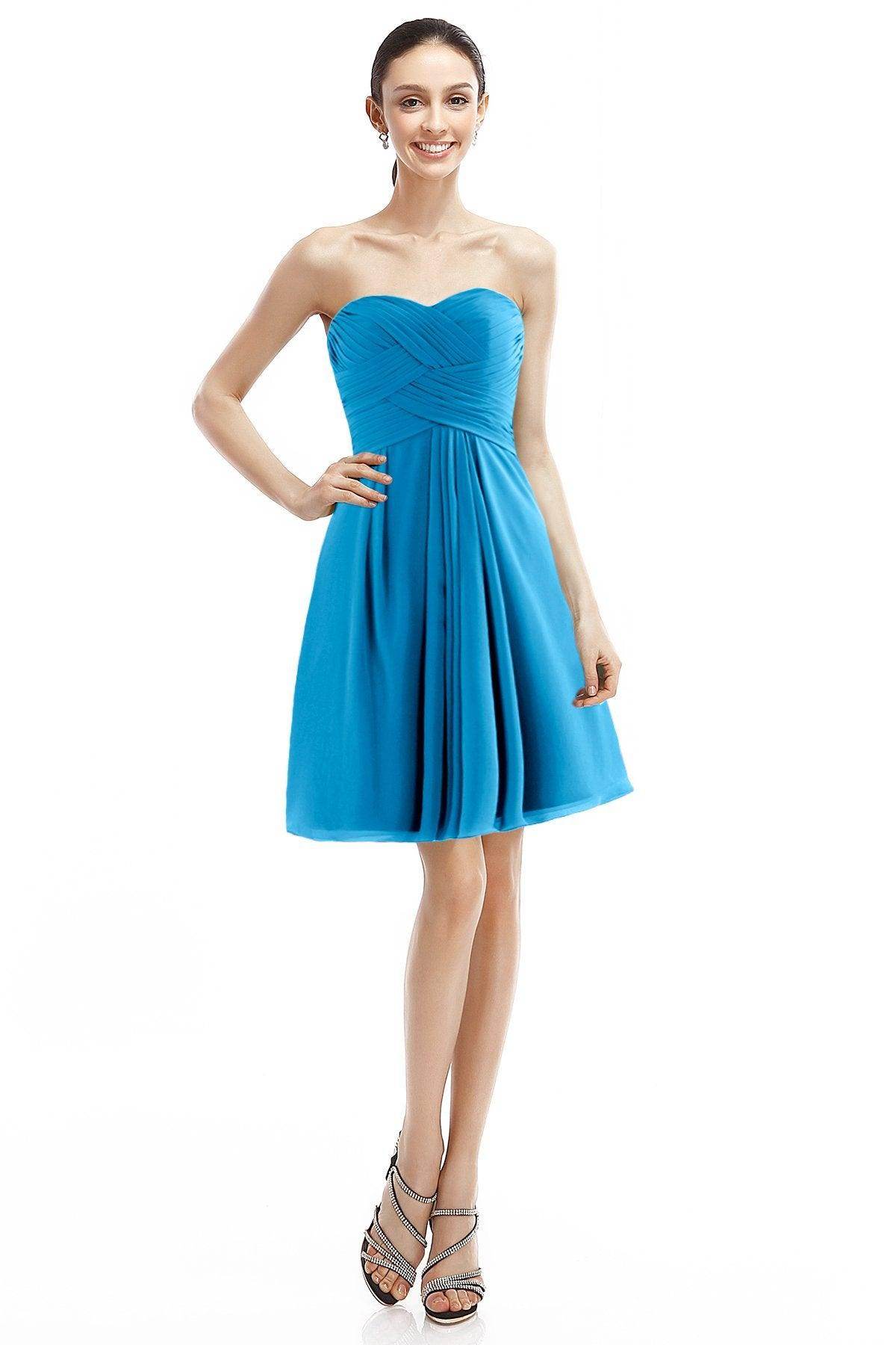 A-Line Knee Length Chiffon Bridesmaid Dress COZK14018