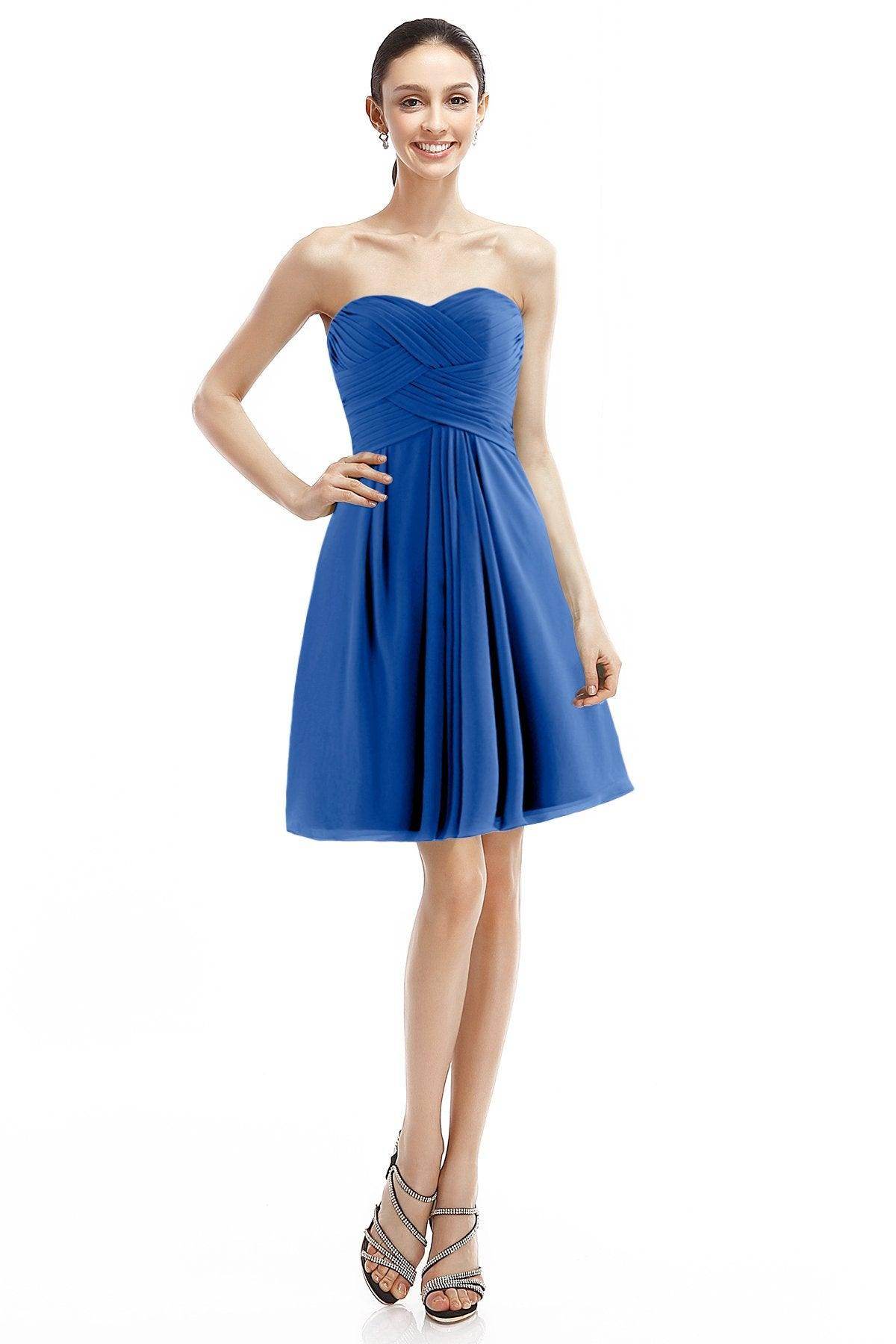 A-Line Knee Length Chiffon Bridesmaid Dress COZK14018