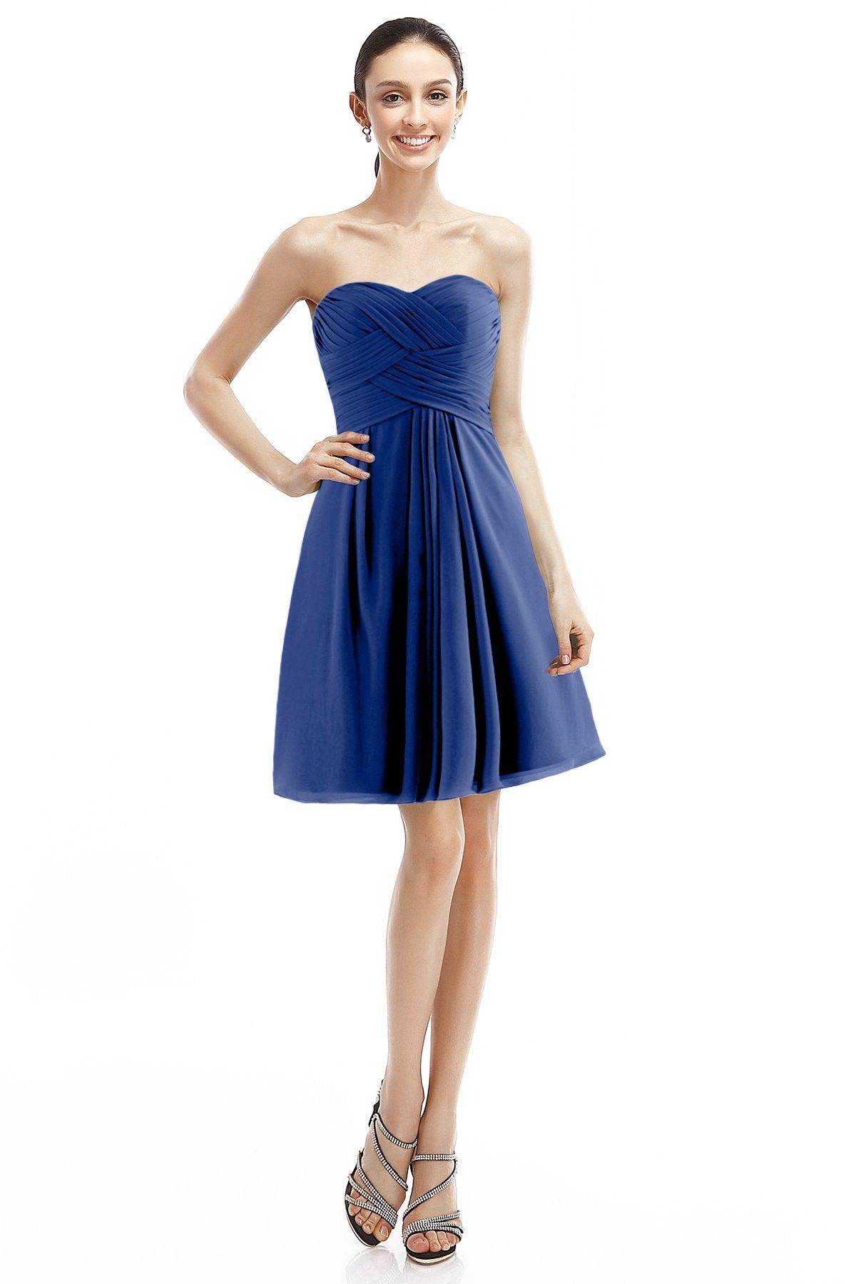 A-Line Knee Length Chiffon Bridesmaid Dress COZK14018