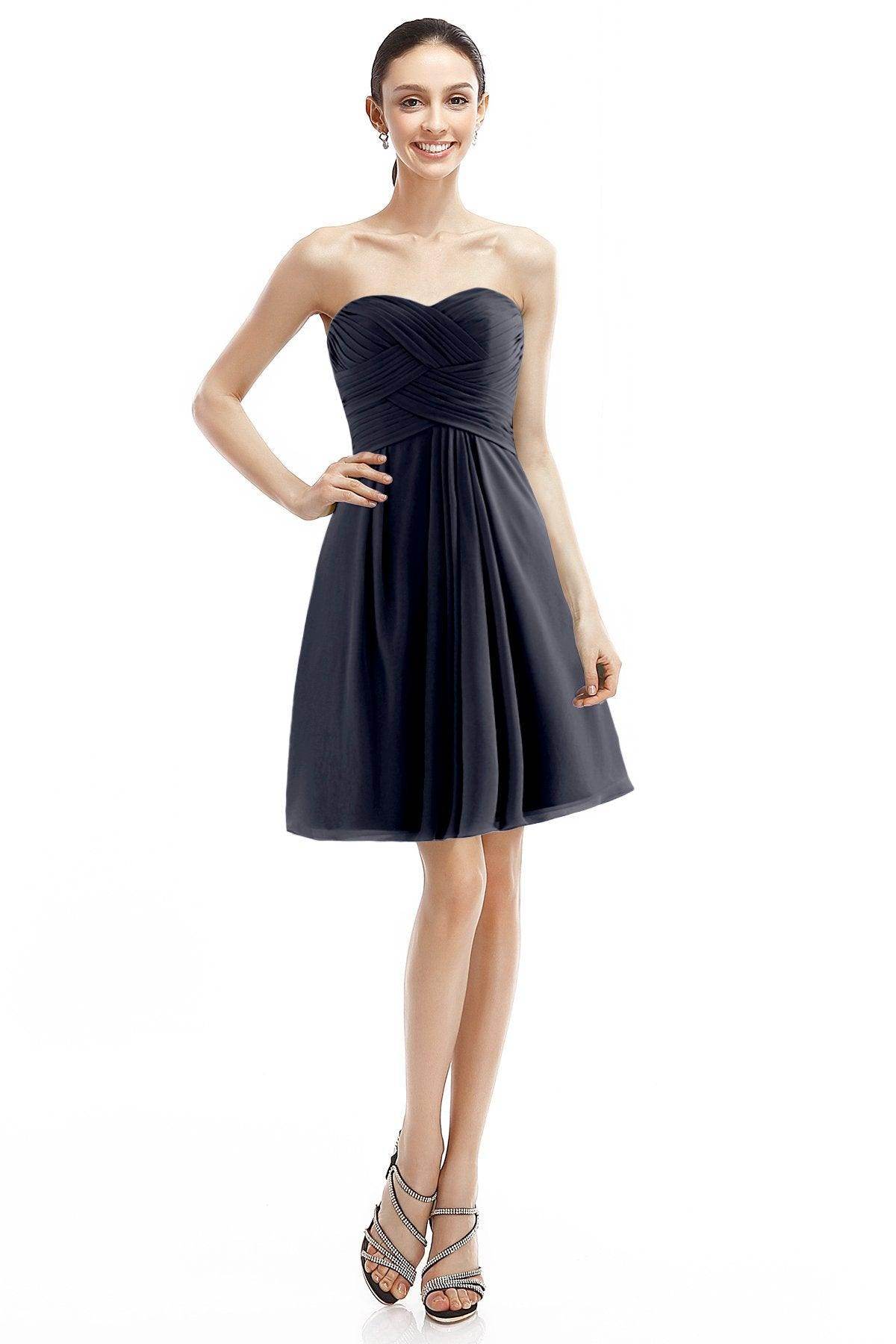 A-Line Knee Length Chiffon Bridesmaid Dress COZK14018