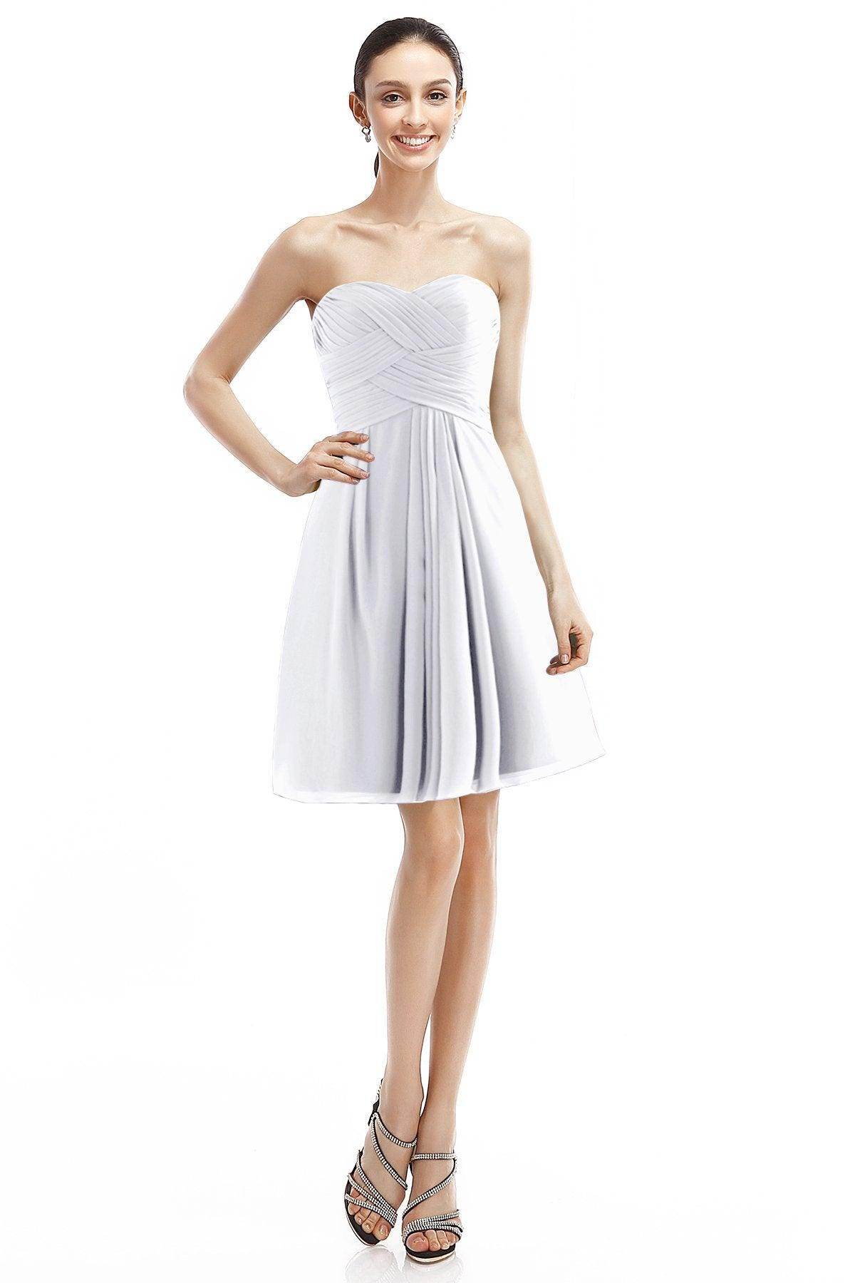 A-Line Knee Length Chiffon Bridesmaid Dress COZK14018
