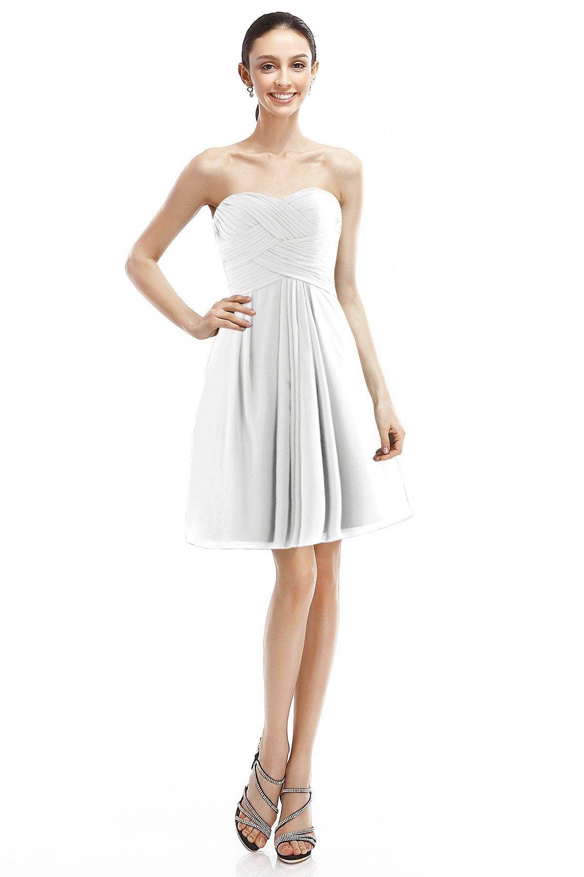 A-Line Knee Length Chiffon Bridesmaid Dress COZK14018
