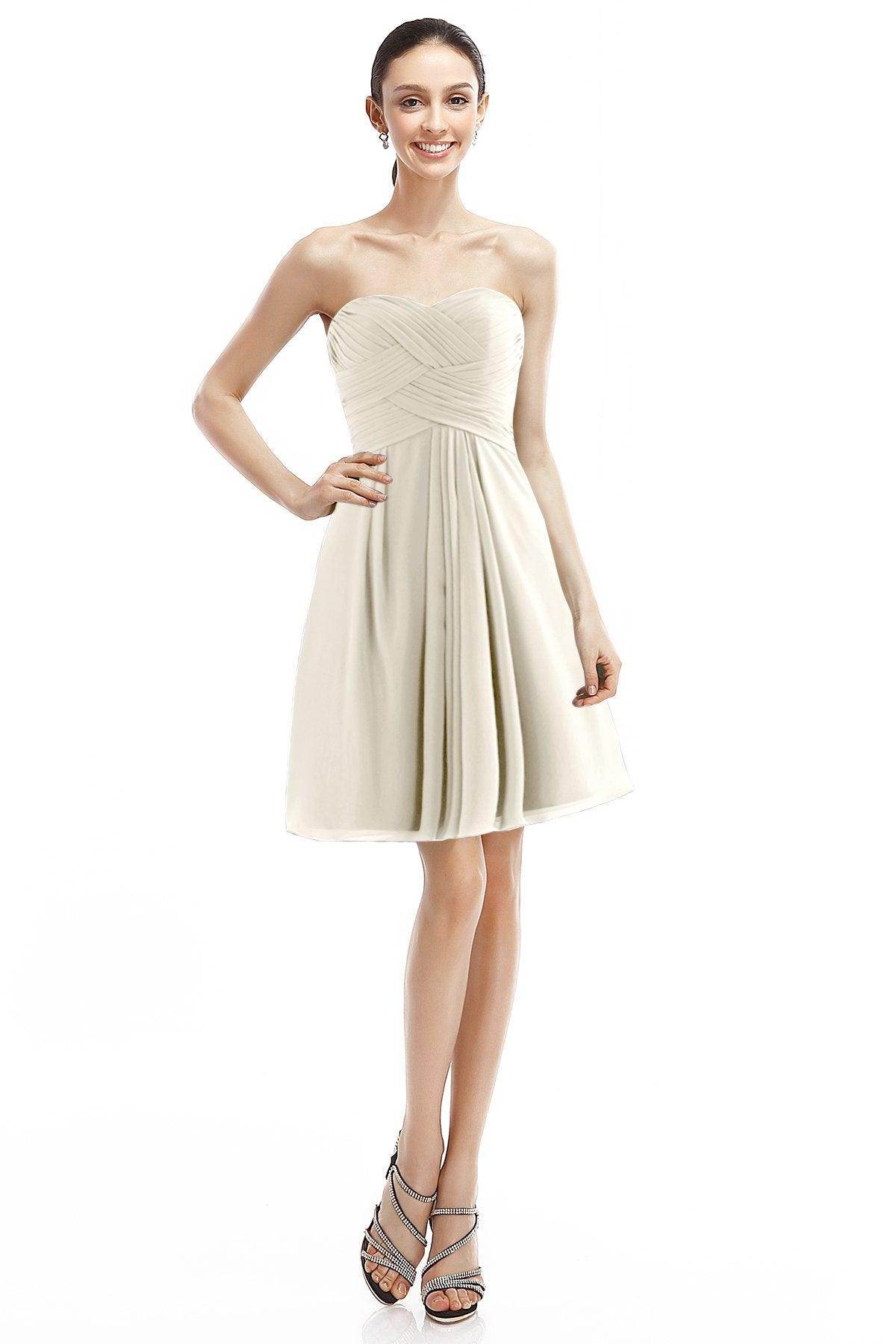 A-Line Knee Length Chiffon Bridesmaid Dress COZK14018