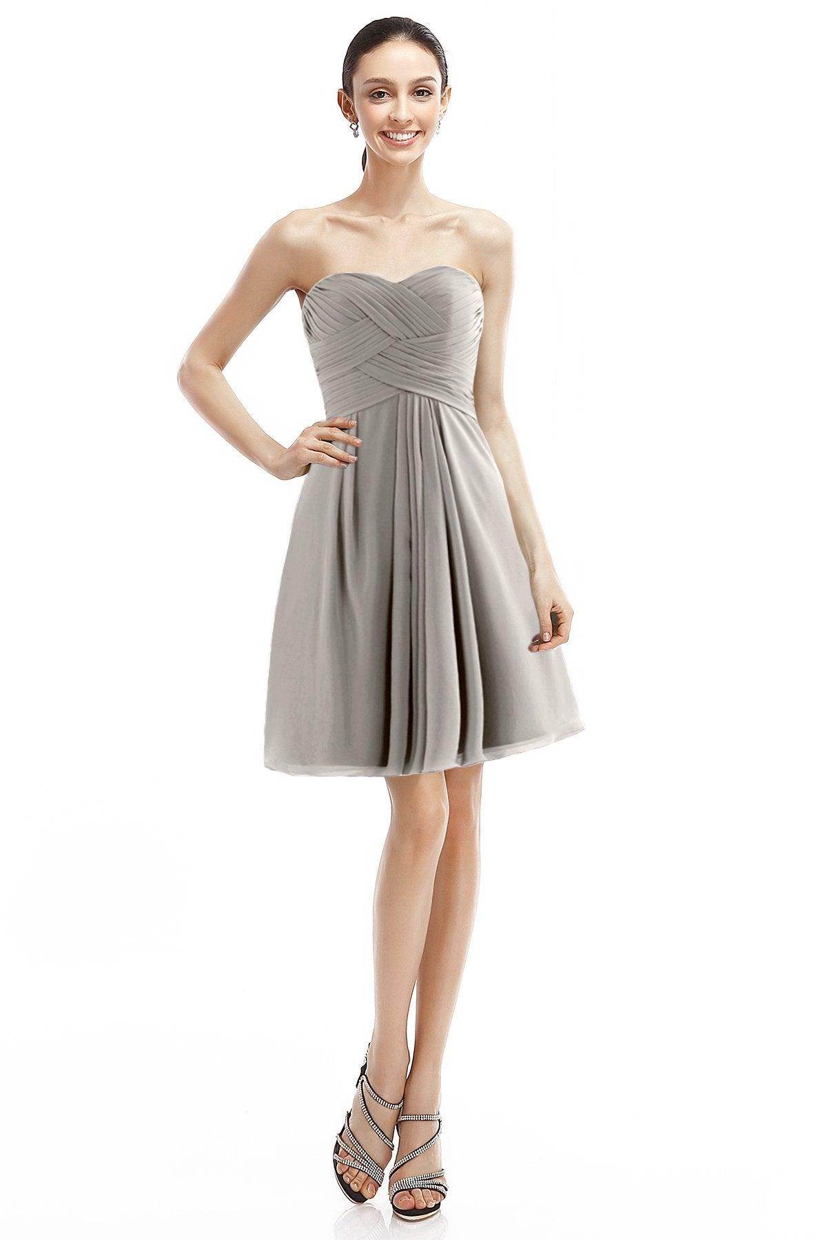 A-Line Knee Length Chiffon Bridesmaid Dress COZK14018