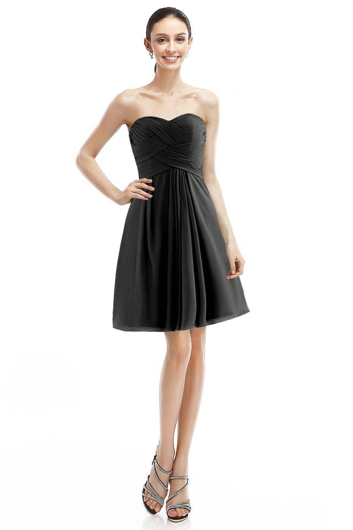 A-Line Knee Length Chiffon Bridesmaid Dress COZK14018