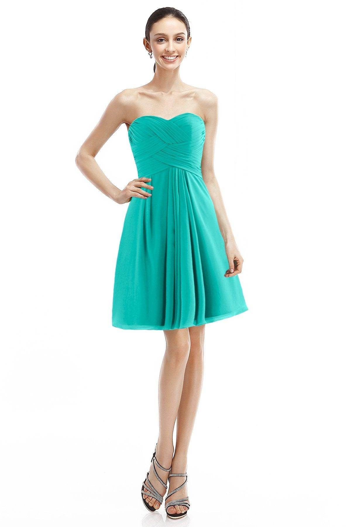 A-Line Knee Length Chiffon Bridesmaid Dress COZK14018