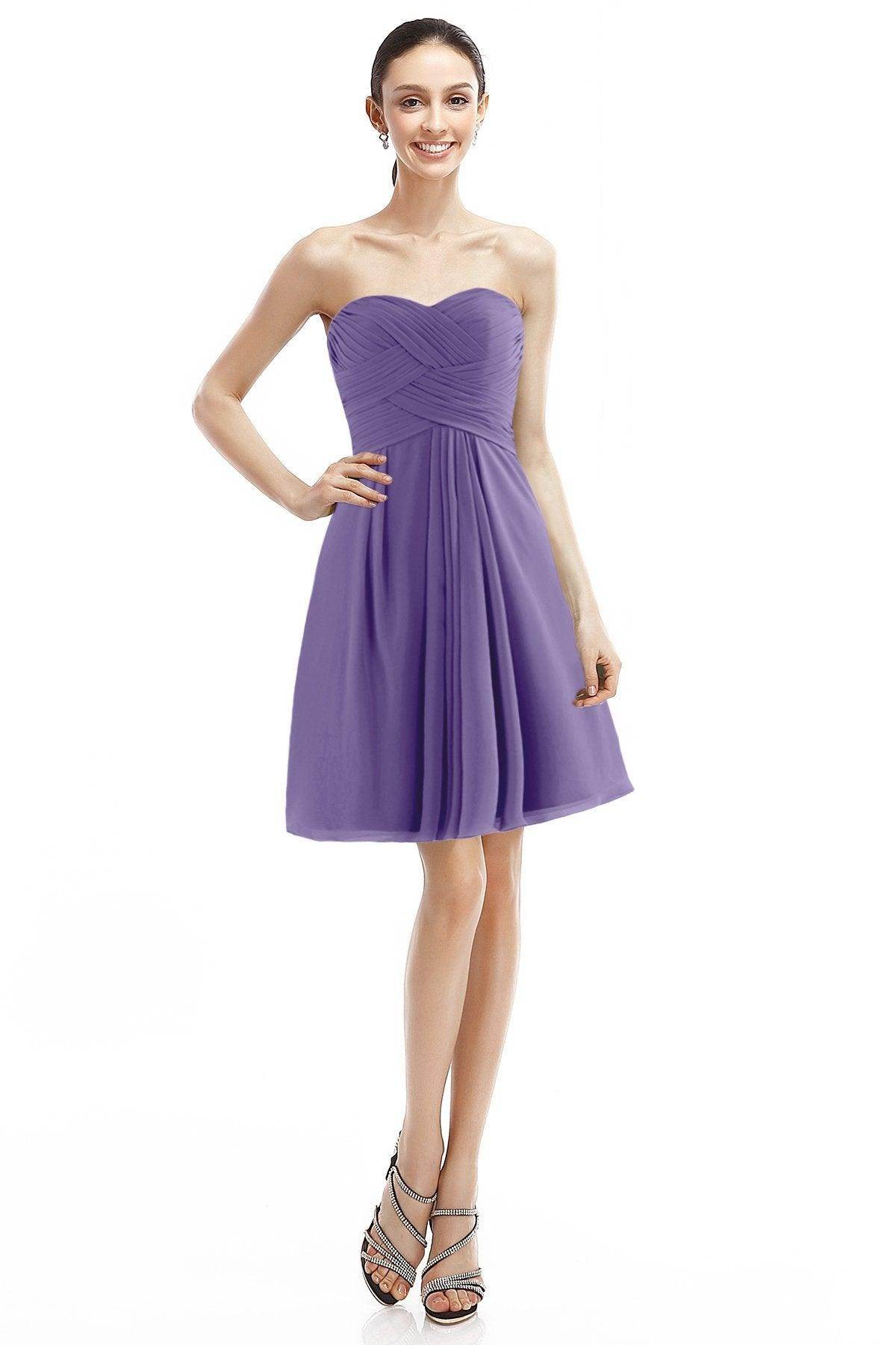 A-Line Knee Length Chiffon Bridesmaid Dress COZK14018