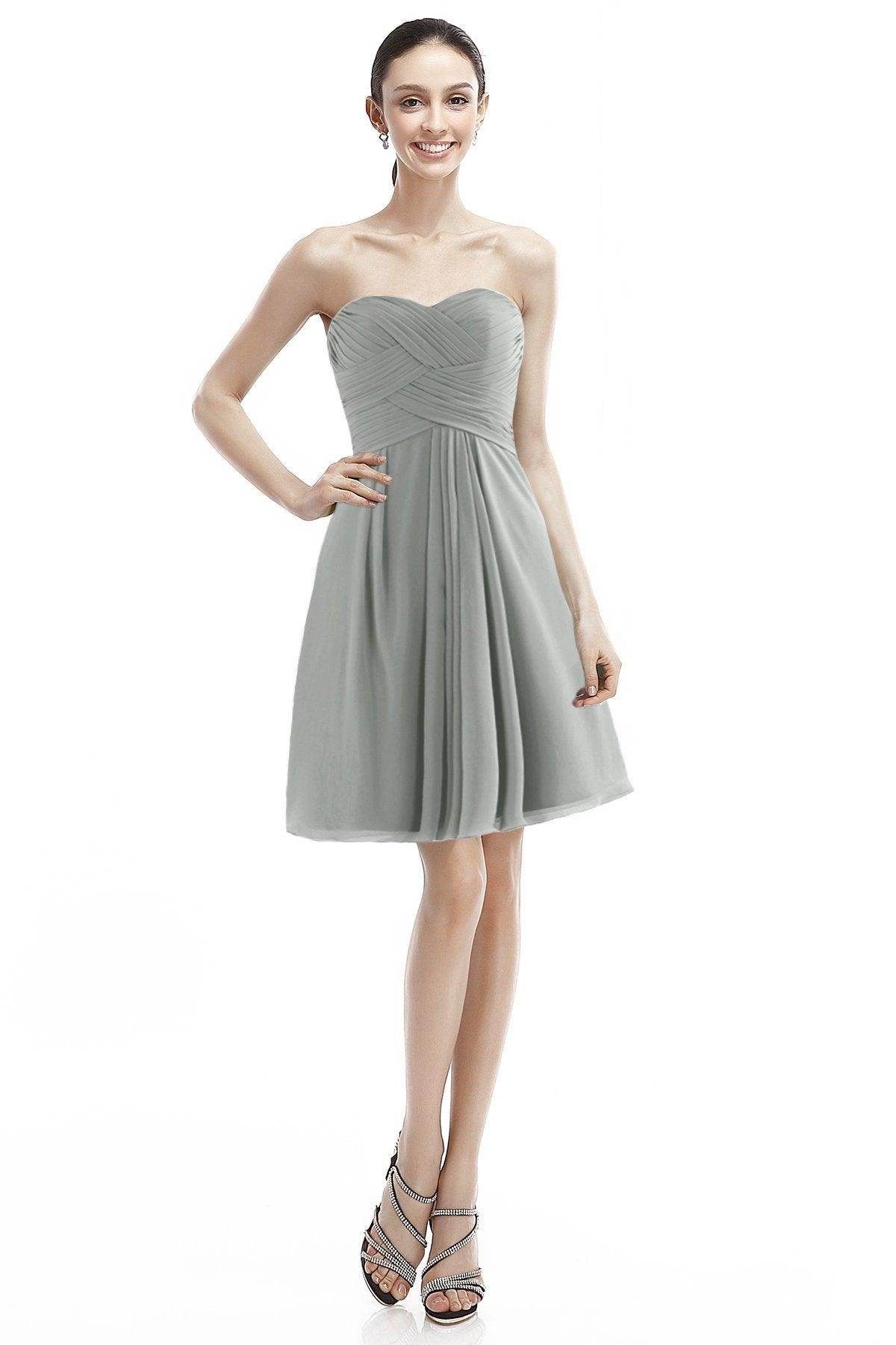 A-Line Knee Length Chiffon Bridesmaid Dress COZK14018